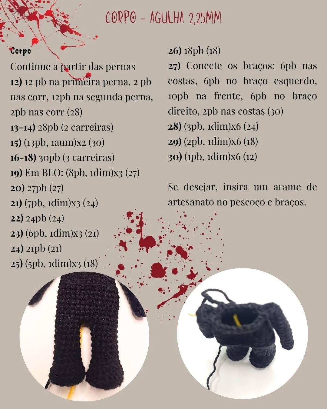 Grátis: Amigurumi Ghostface, tutorial passo a passo