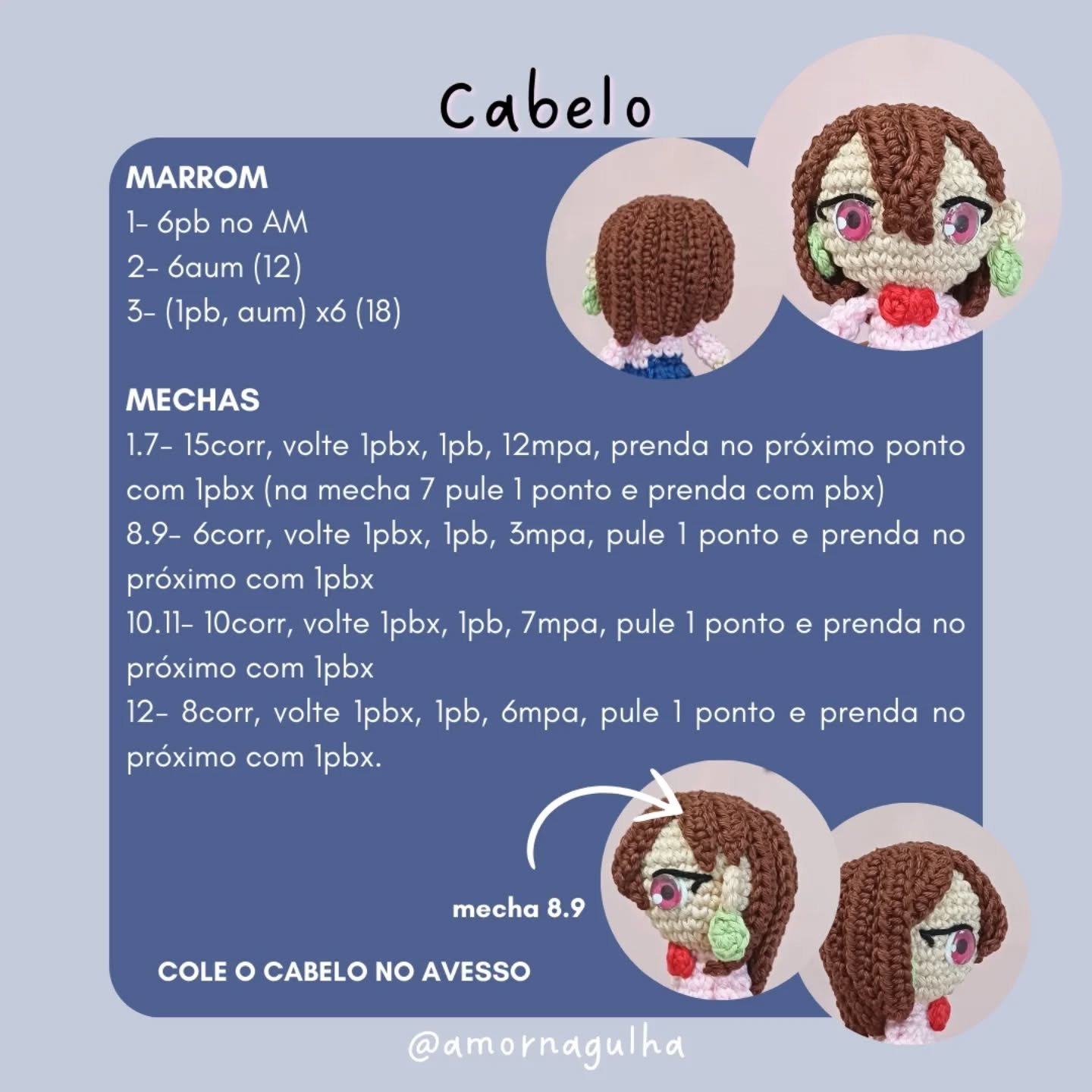 Grátis! Amigurumi Momo em crochê