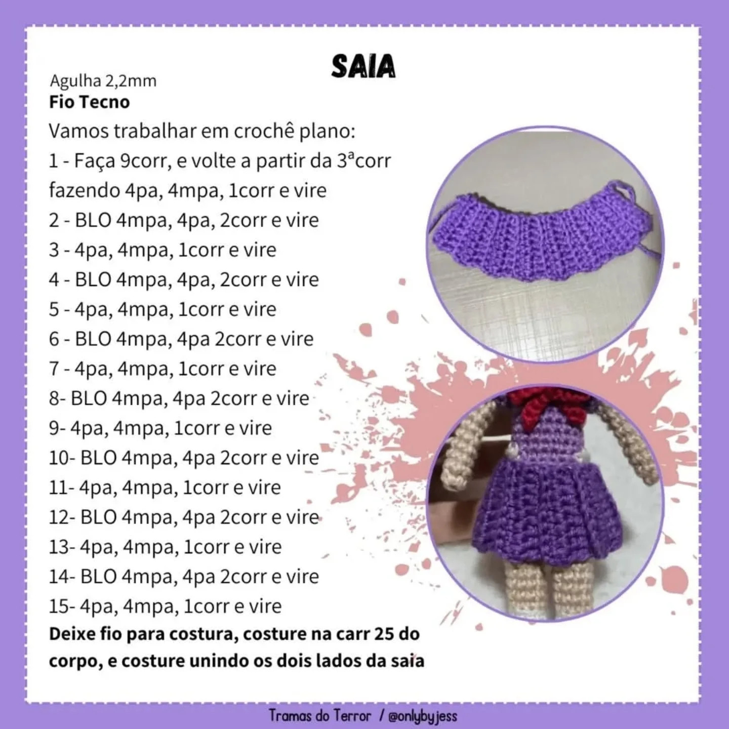 Grátis: Amigurumi Yuno Gasai de Mirai Nikki