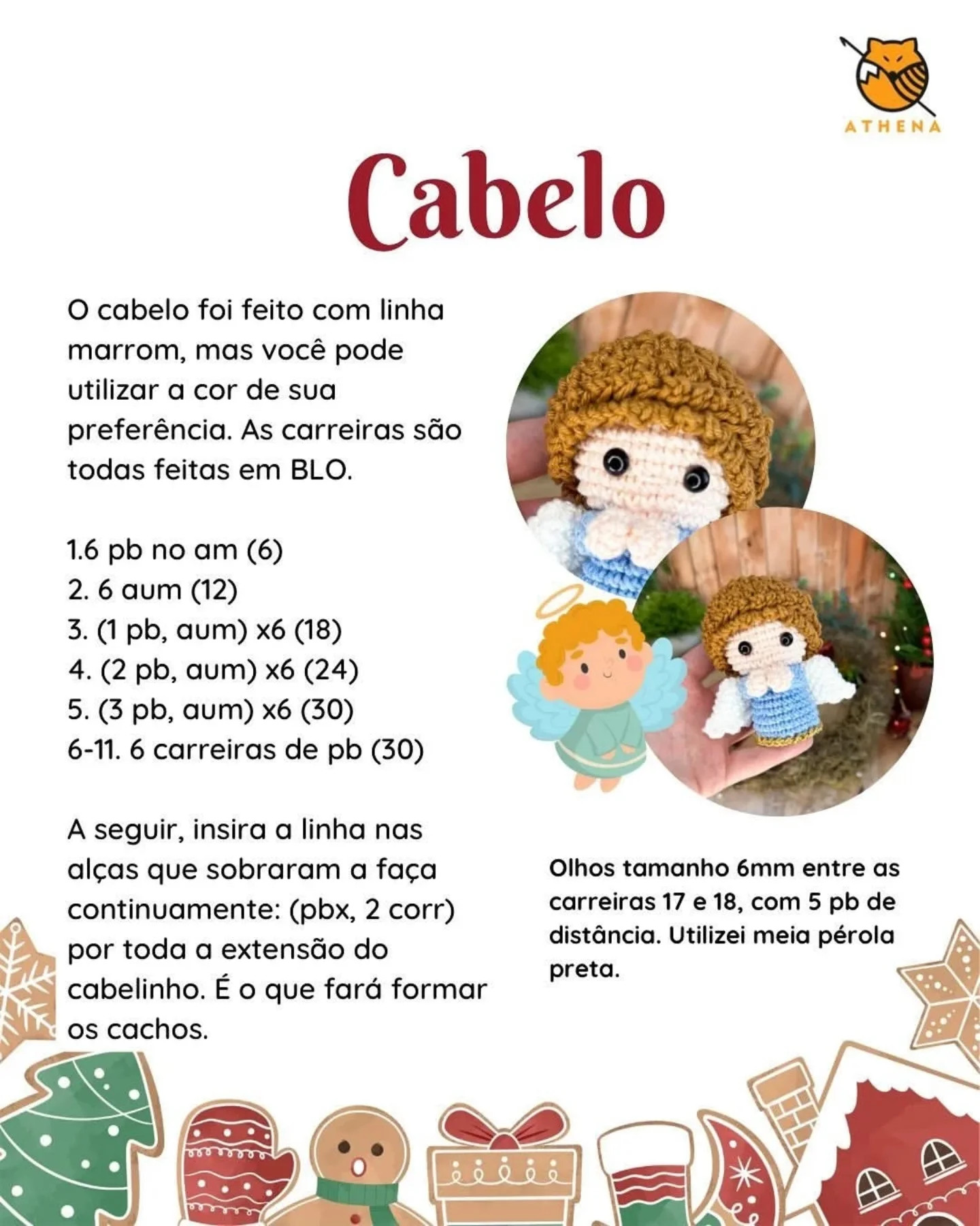 Grátis: Anjo de Natal em crochê para o Advento