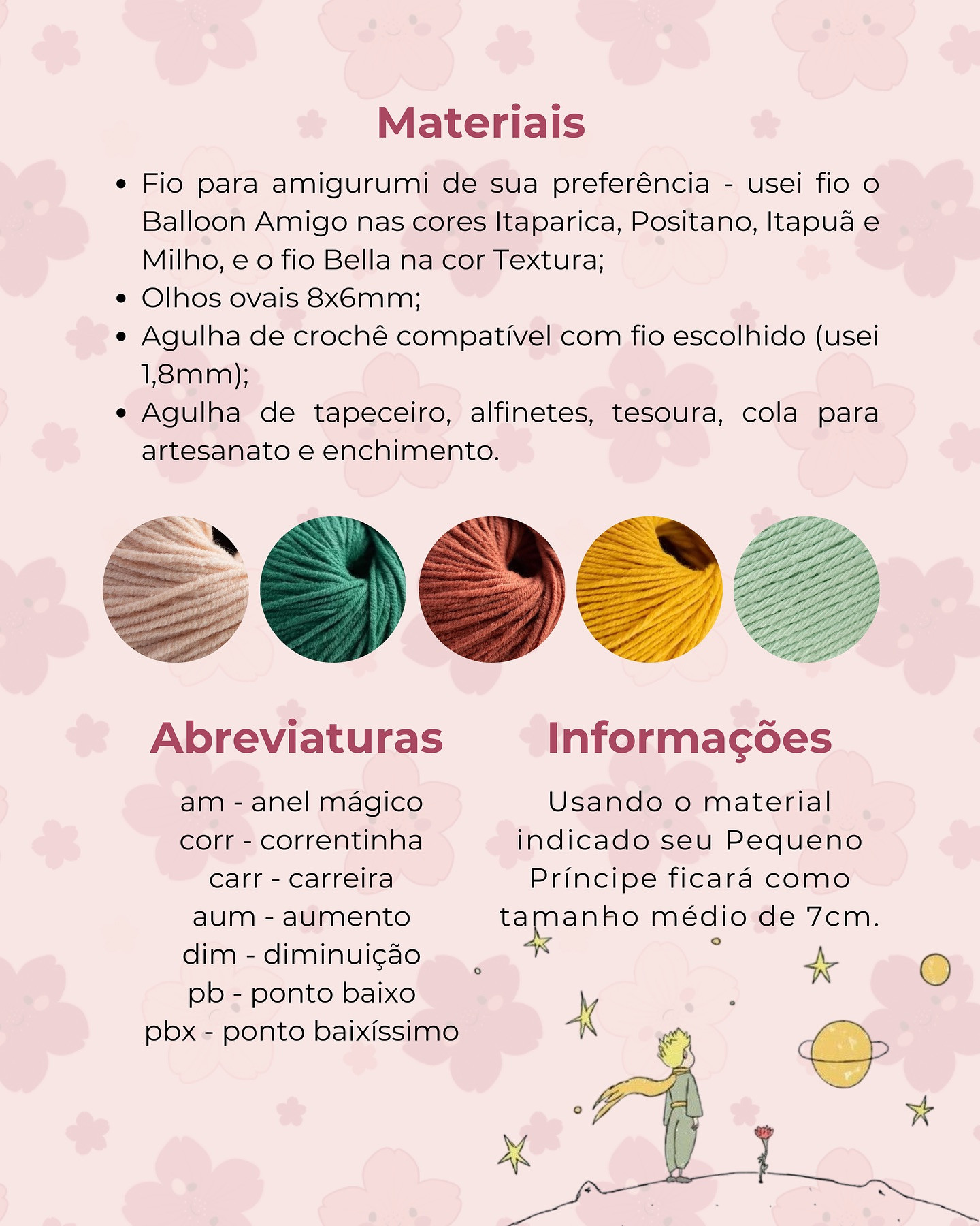 Grátis: Gráfico Amigurumi do Pequeno Príncipe