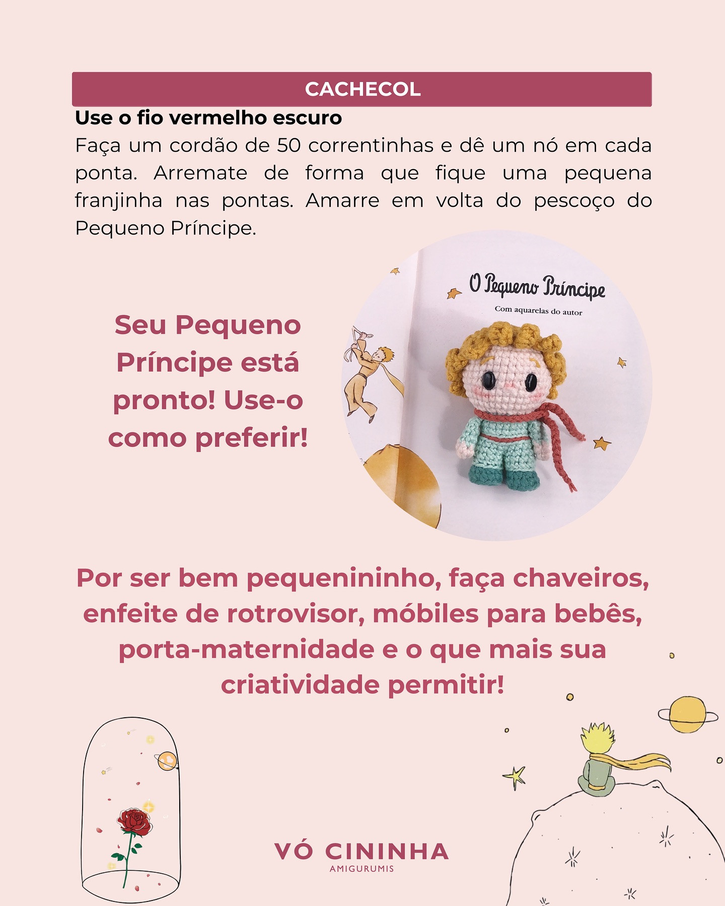 Grátis: Gráfico Amigurumi do Pequeno Príncipe
