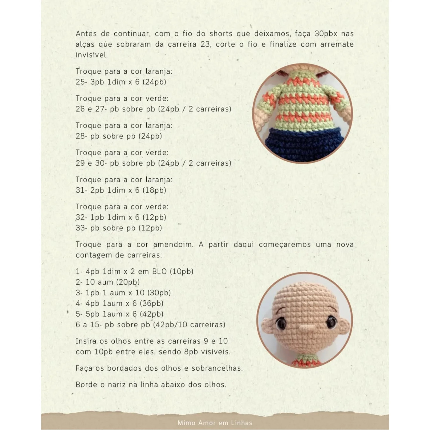 Grátis: Gráfico Amigurumi Menino Oliver com Balão