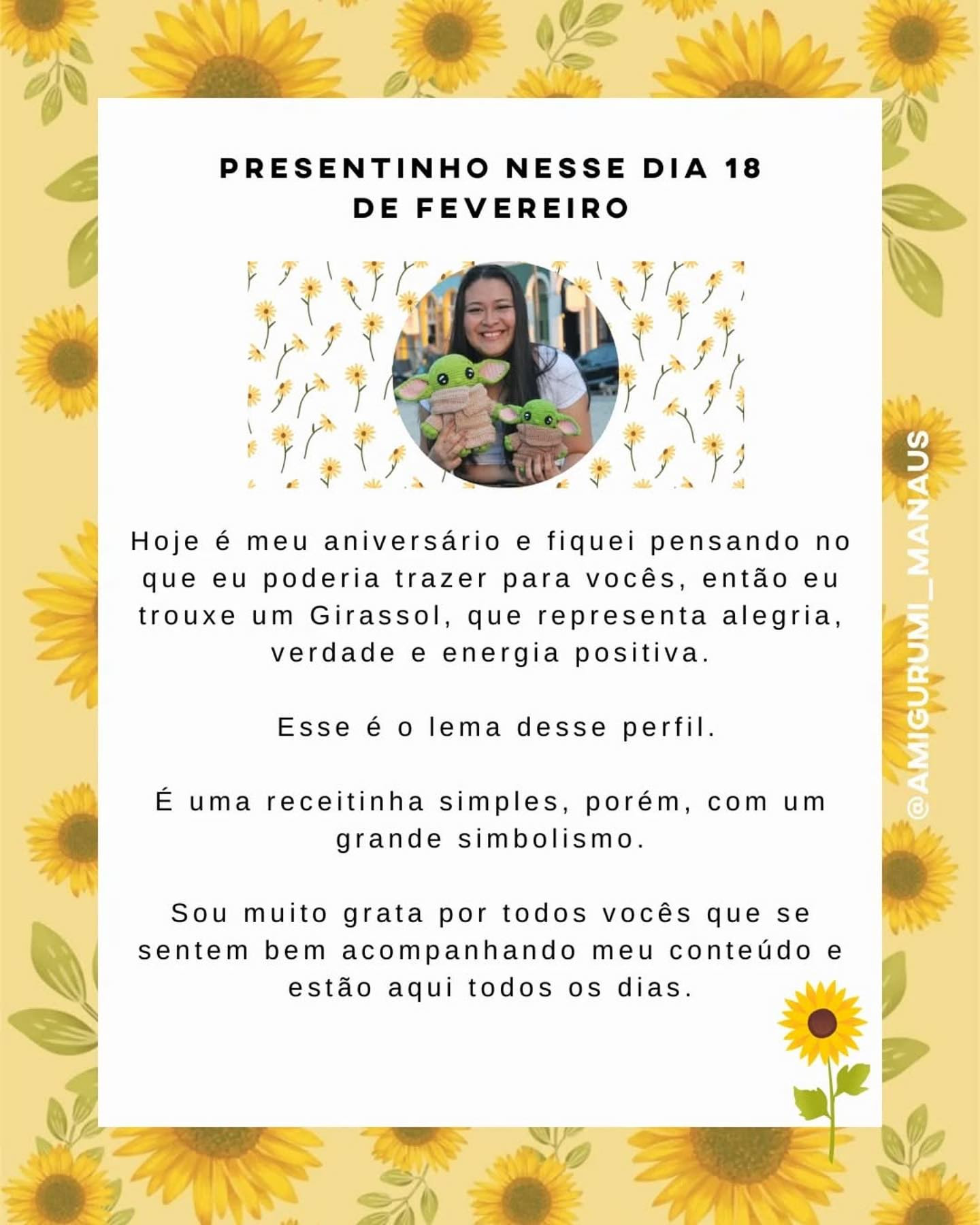 Grátis:  Gráfico de Amigurumi Bebê Girassol