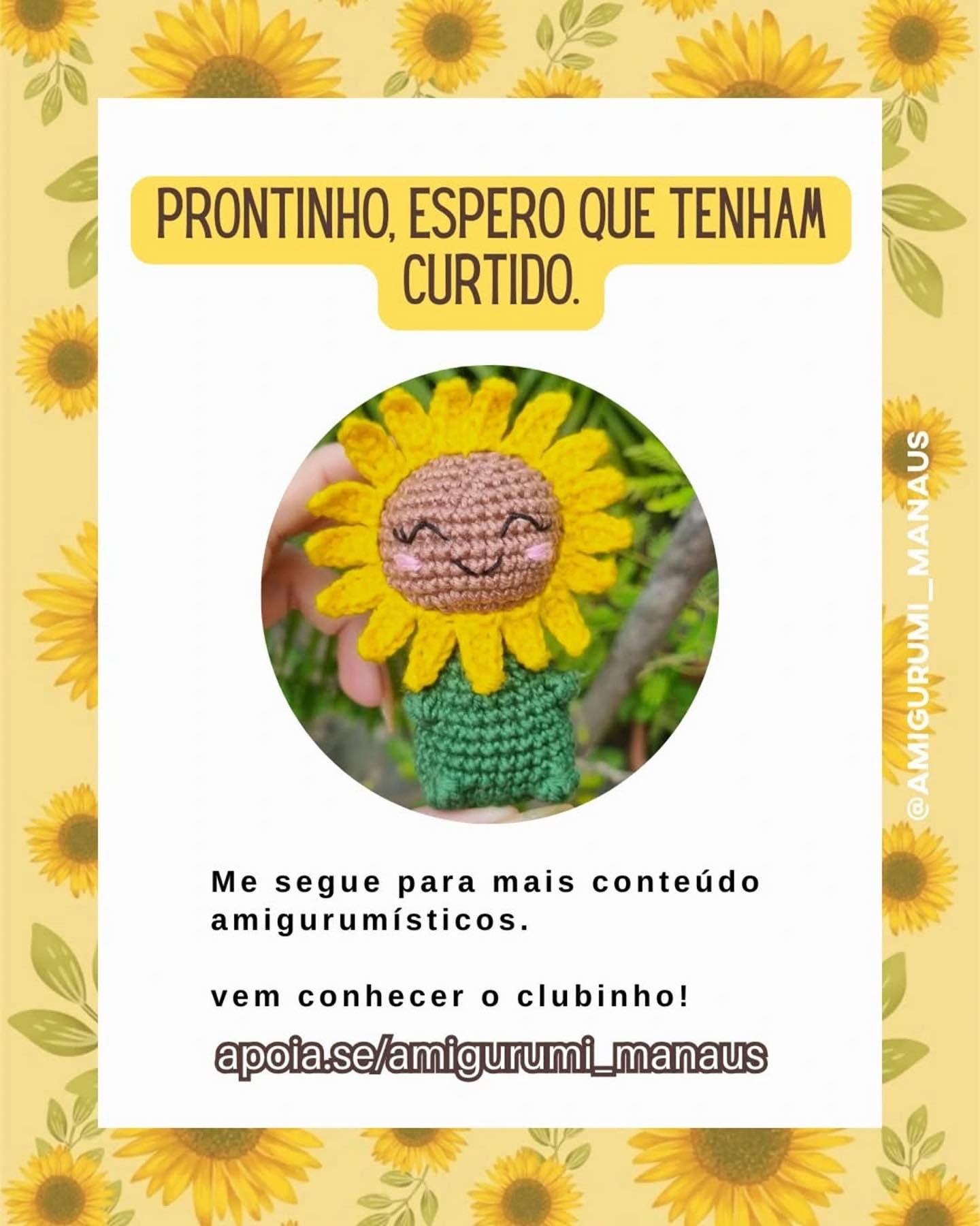 Grátis:  Gráfico de Amigurumi Bebê Girassol