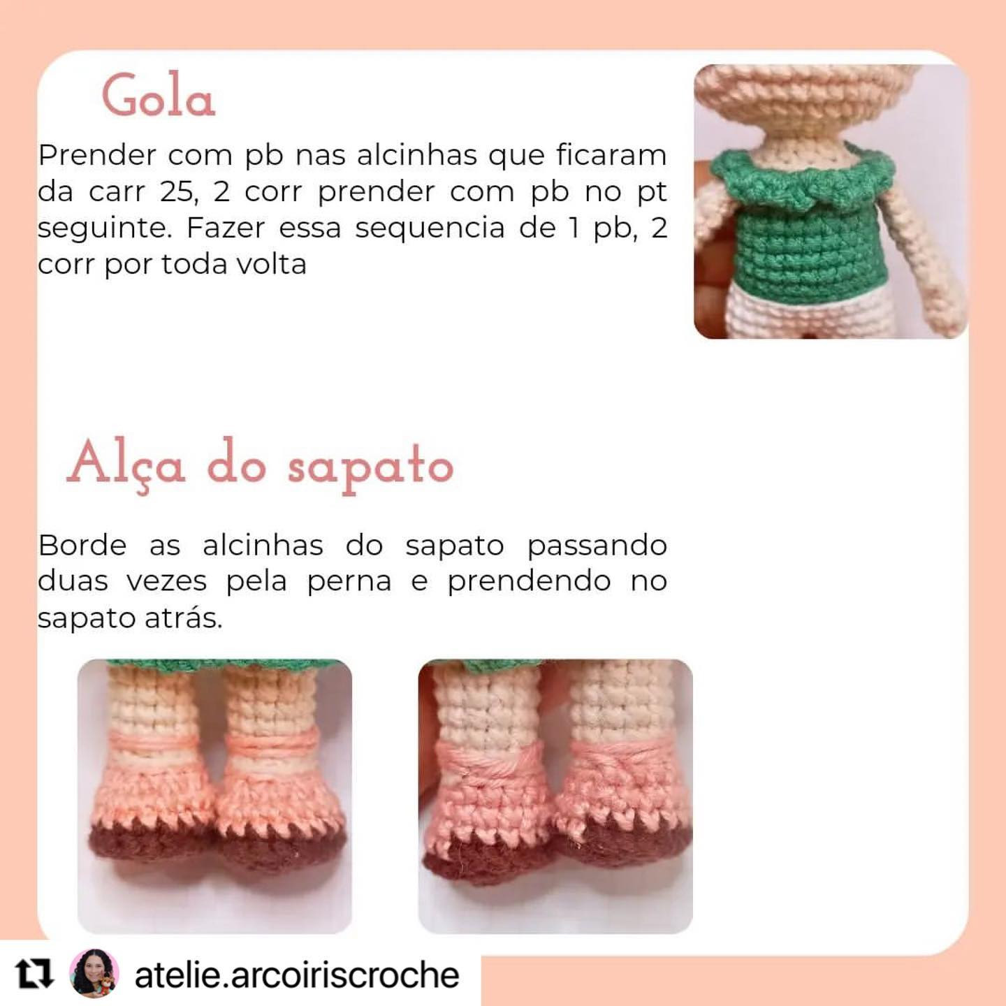 Grátis: Gráfico de amigurumi da boneca Elisa