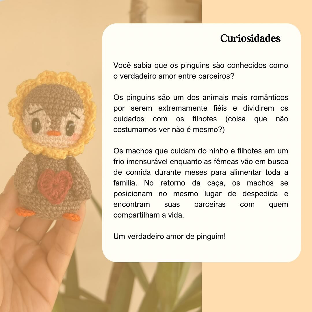 Grátis: Gráfico de Amigurumi Pinguim Ludovico
