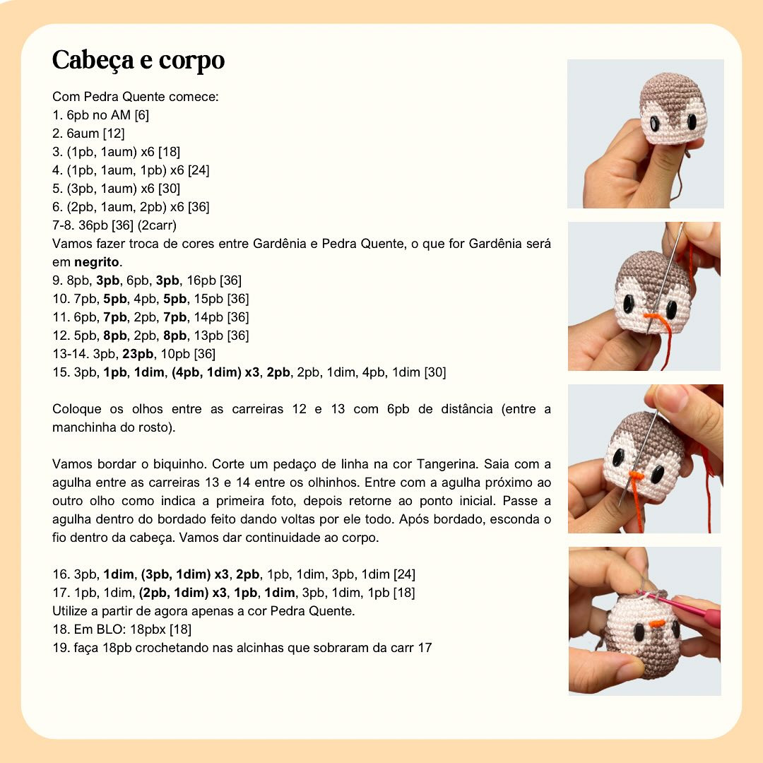Grátis: Gráfico de Amigurumi Pinguim Ludovico