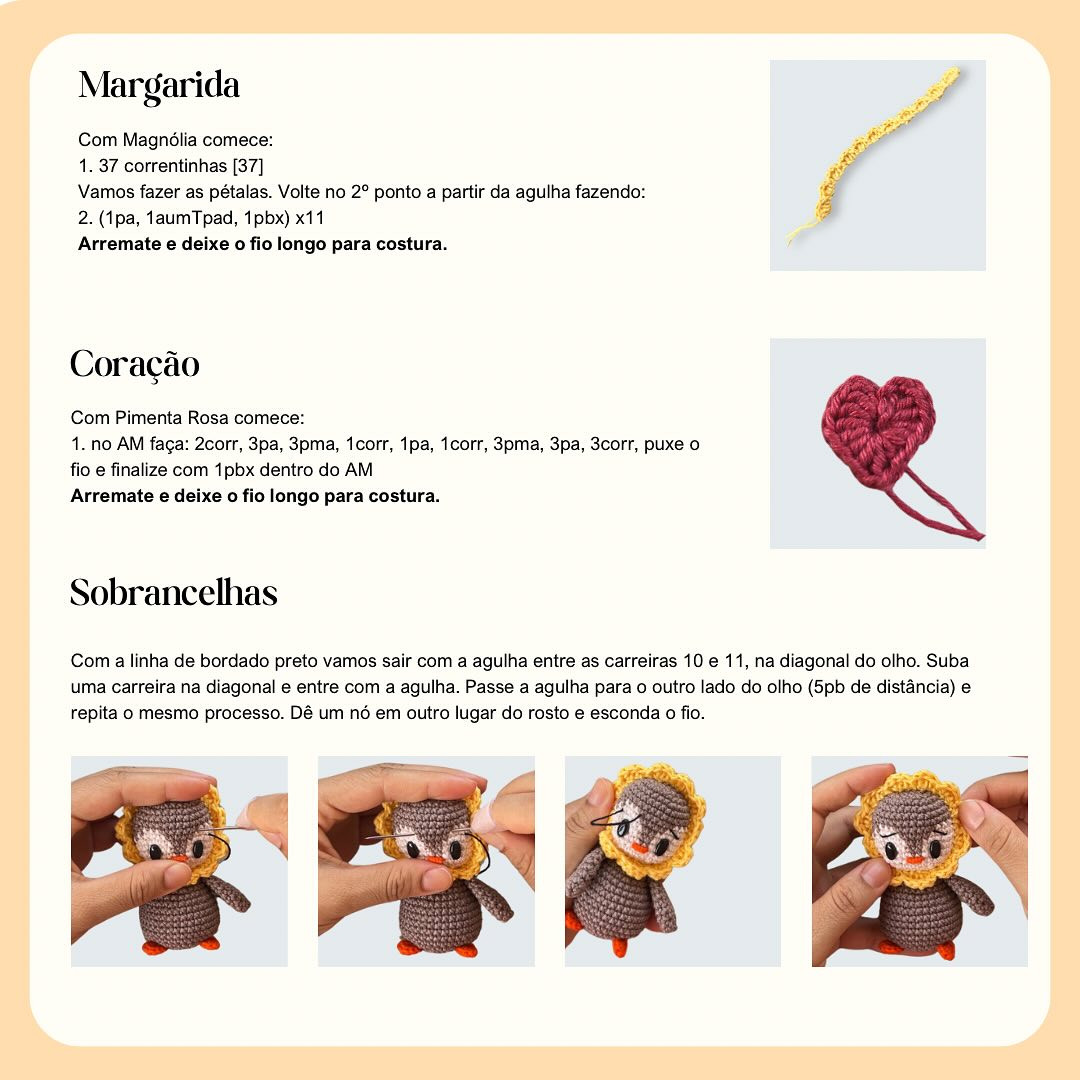 Grátis: Gráfico de Amigurumi Pinguim Ludovico
