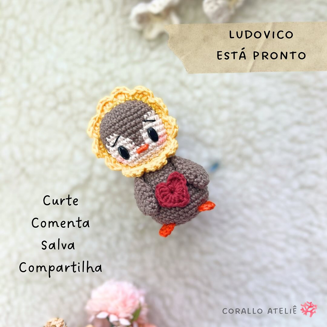 Grátis: Gráfico de Amigurumi Pinguim Ludovico