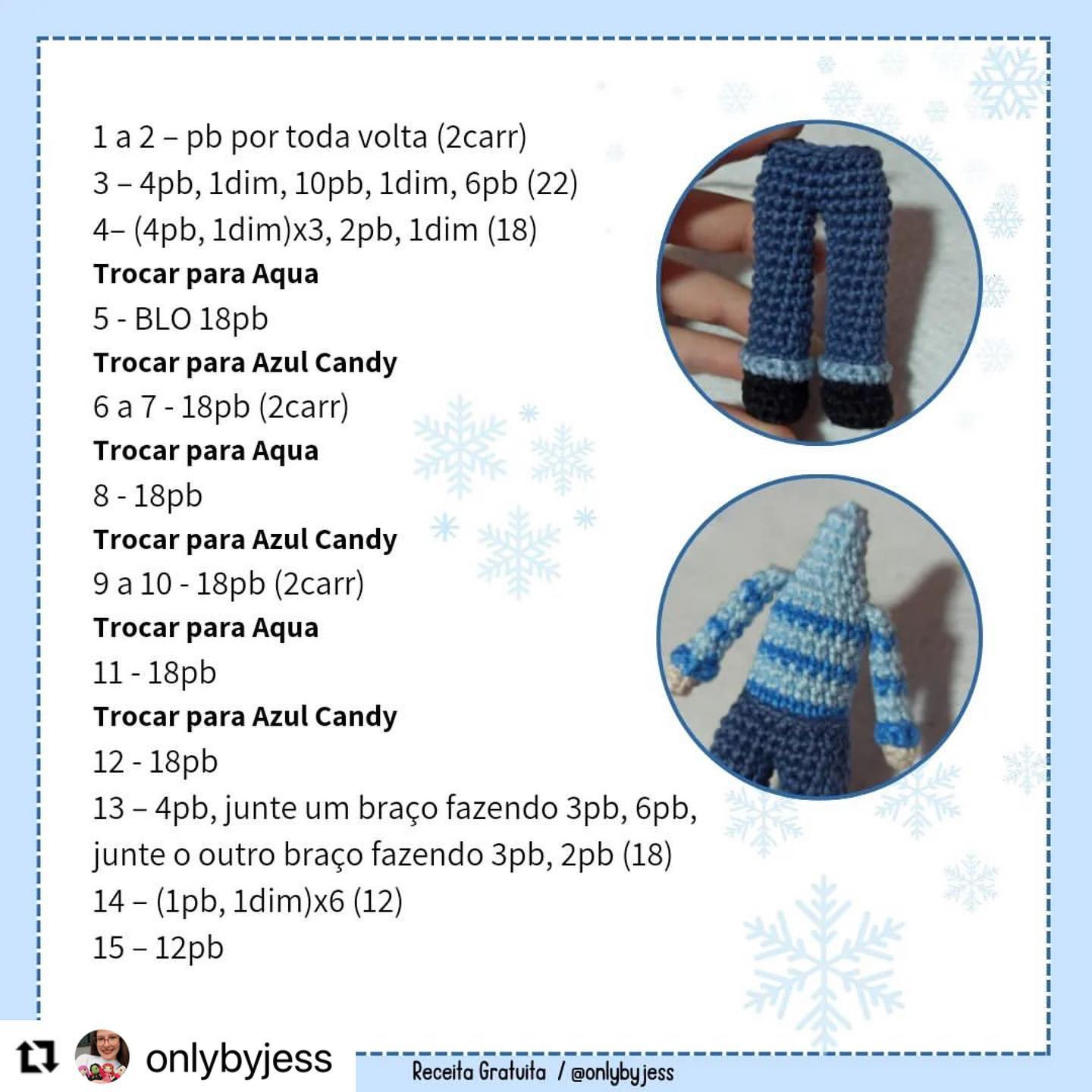 Grátis: Gráfico de amigurumi Yukiko