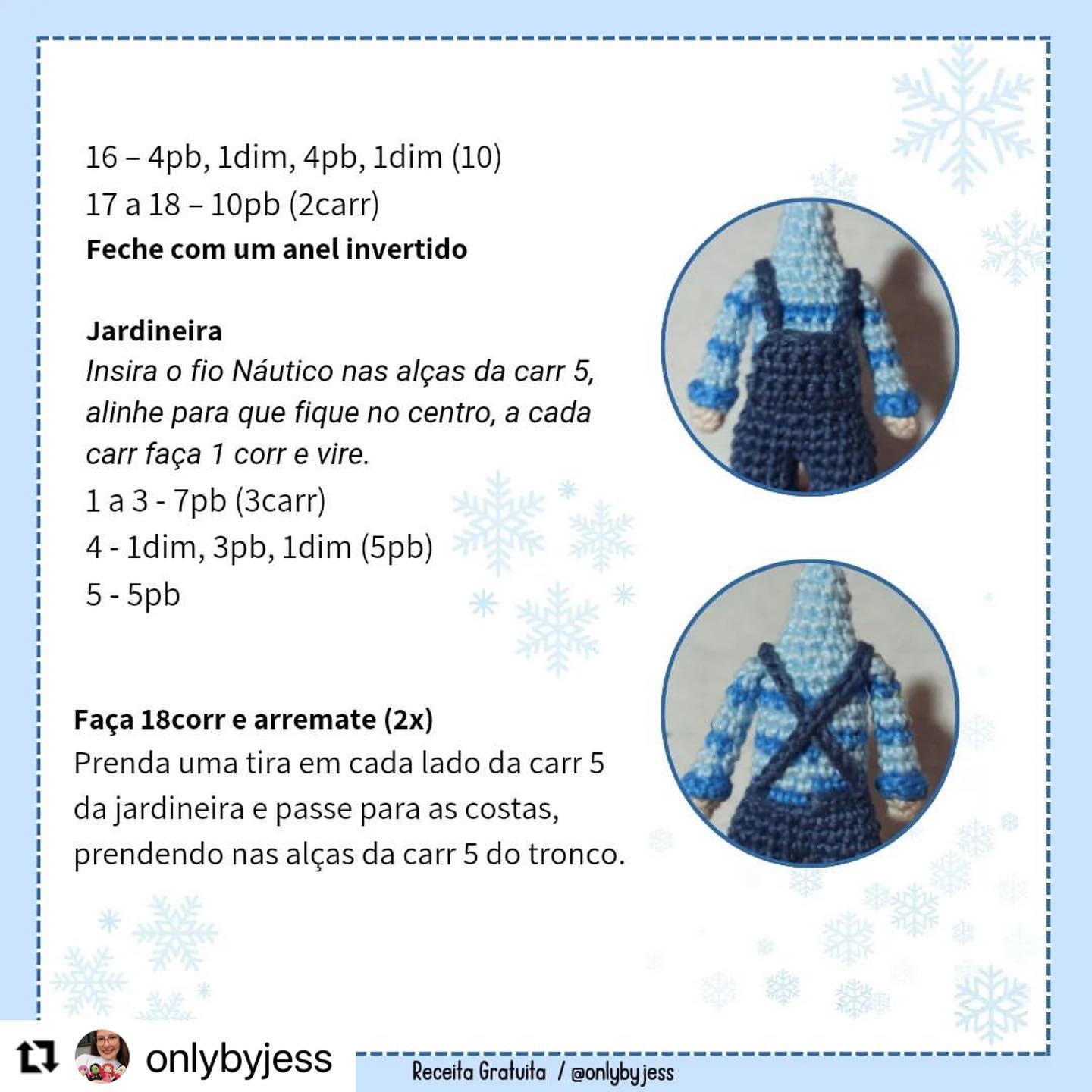 Grátis: Gráfico de amigurumi Yukiko