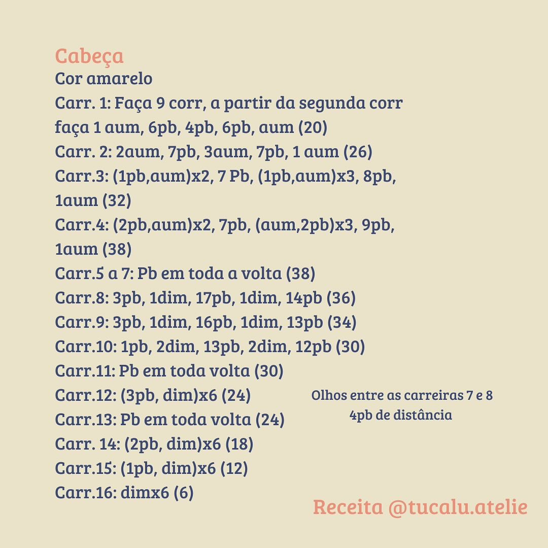 Grátis: Gráfico de crochê da abelhinha Alisson