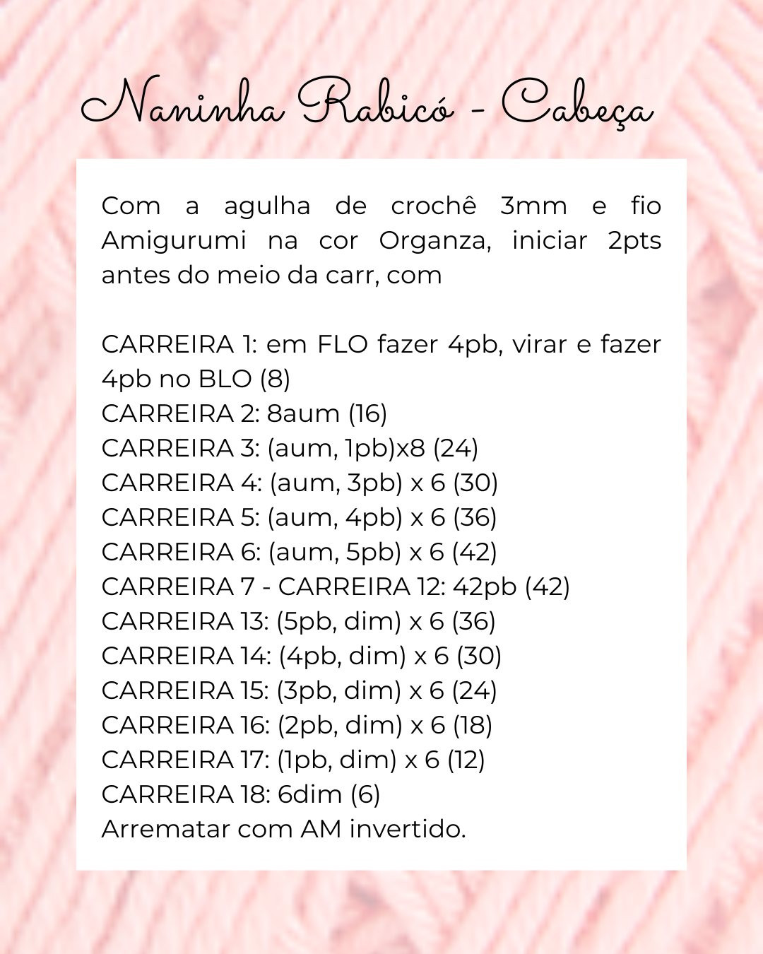 Grátis: Gráfico de crochê de mantinha porquinho.