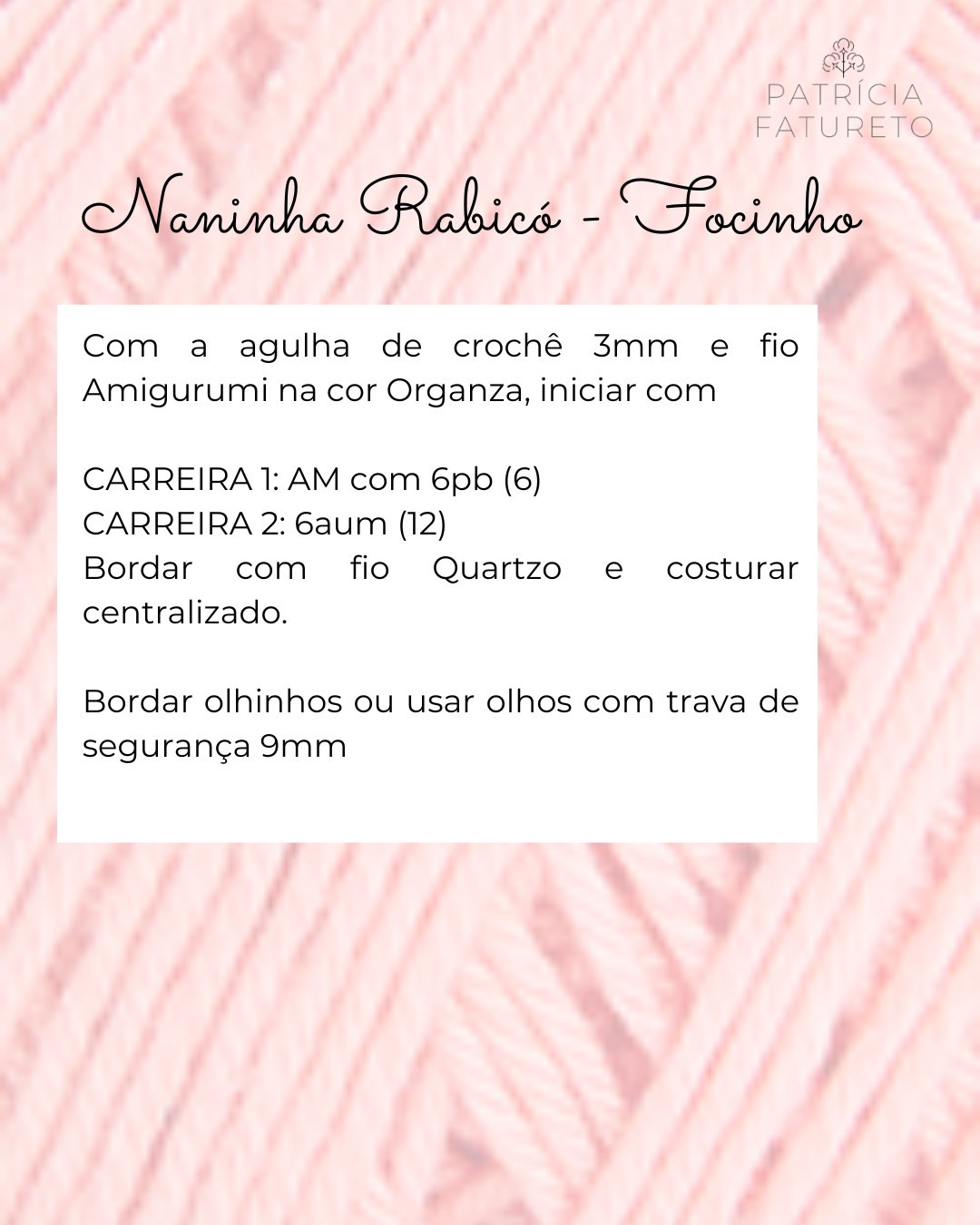 Grátis: Gráfico de crochê de mantinha porquinho.