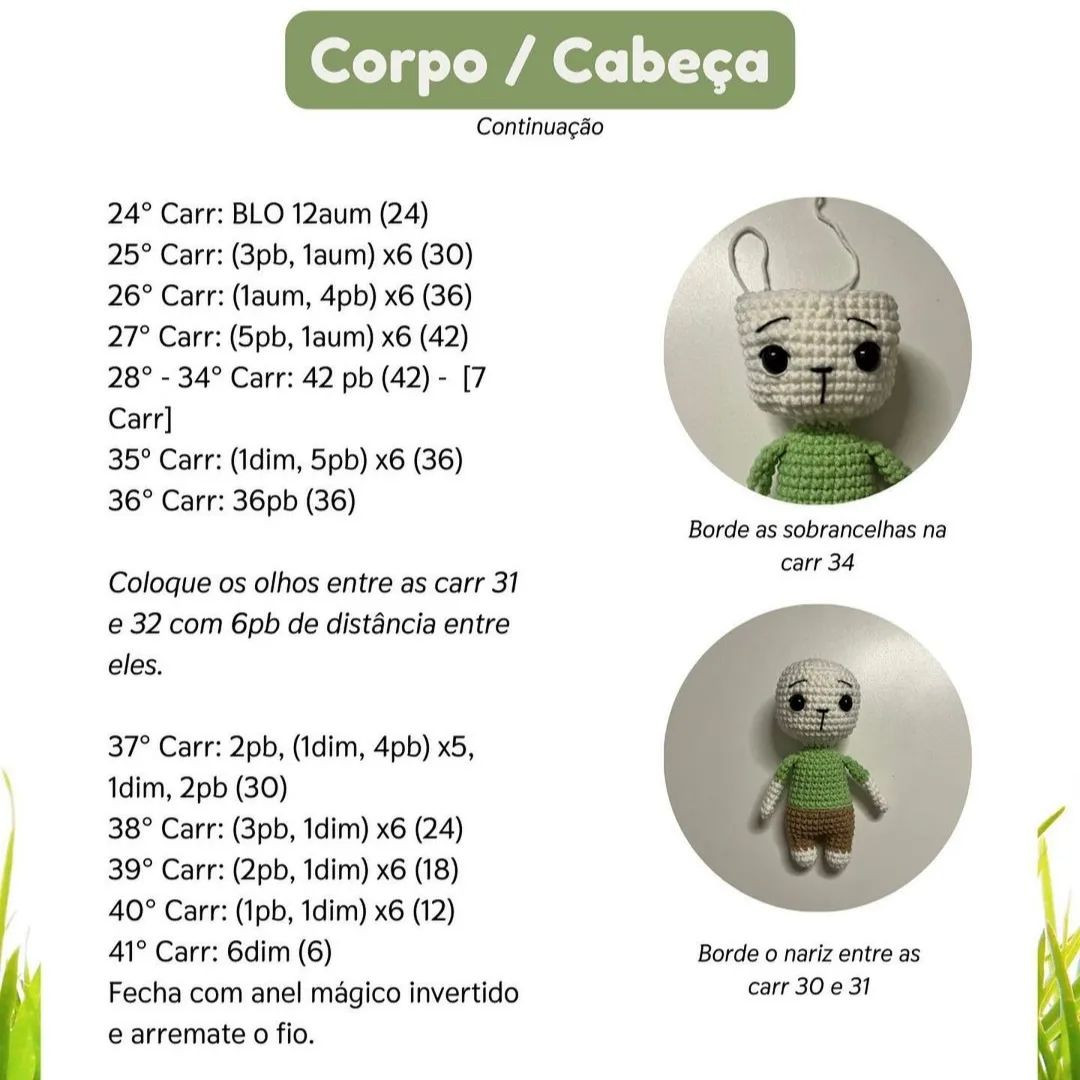 Grátis: Gráfico de crochê para coelhinho fofo
