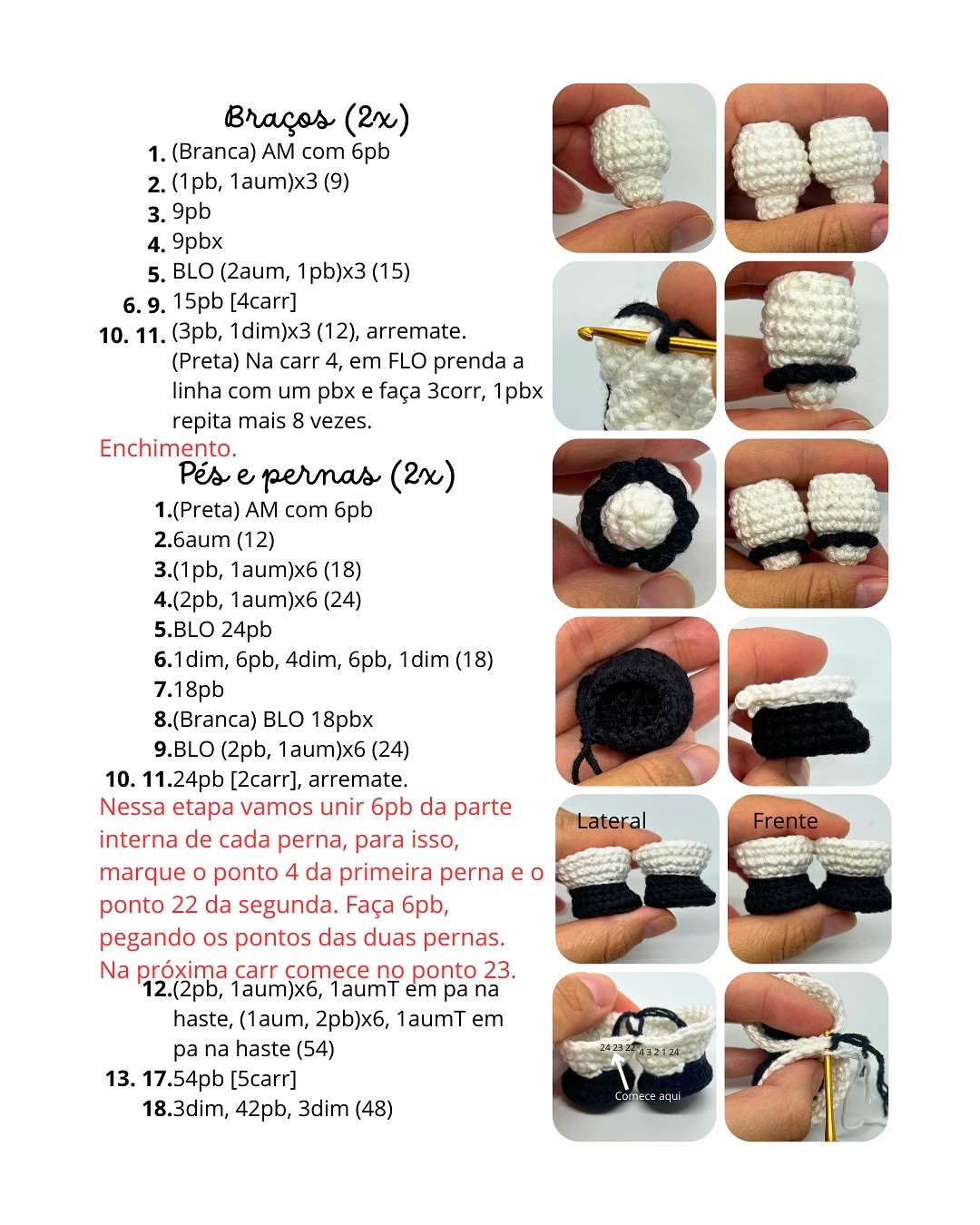 Grátis: Gráfico de crochê para Pierrot bebê
