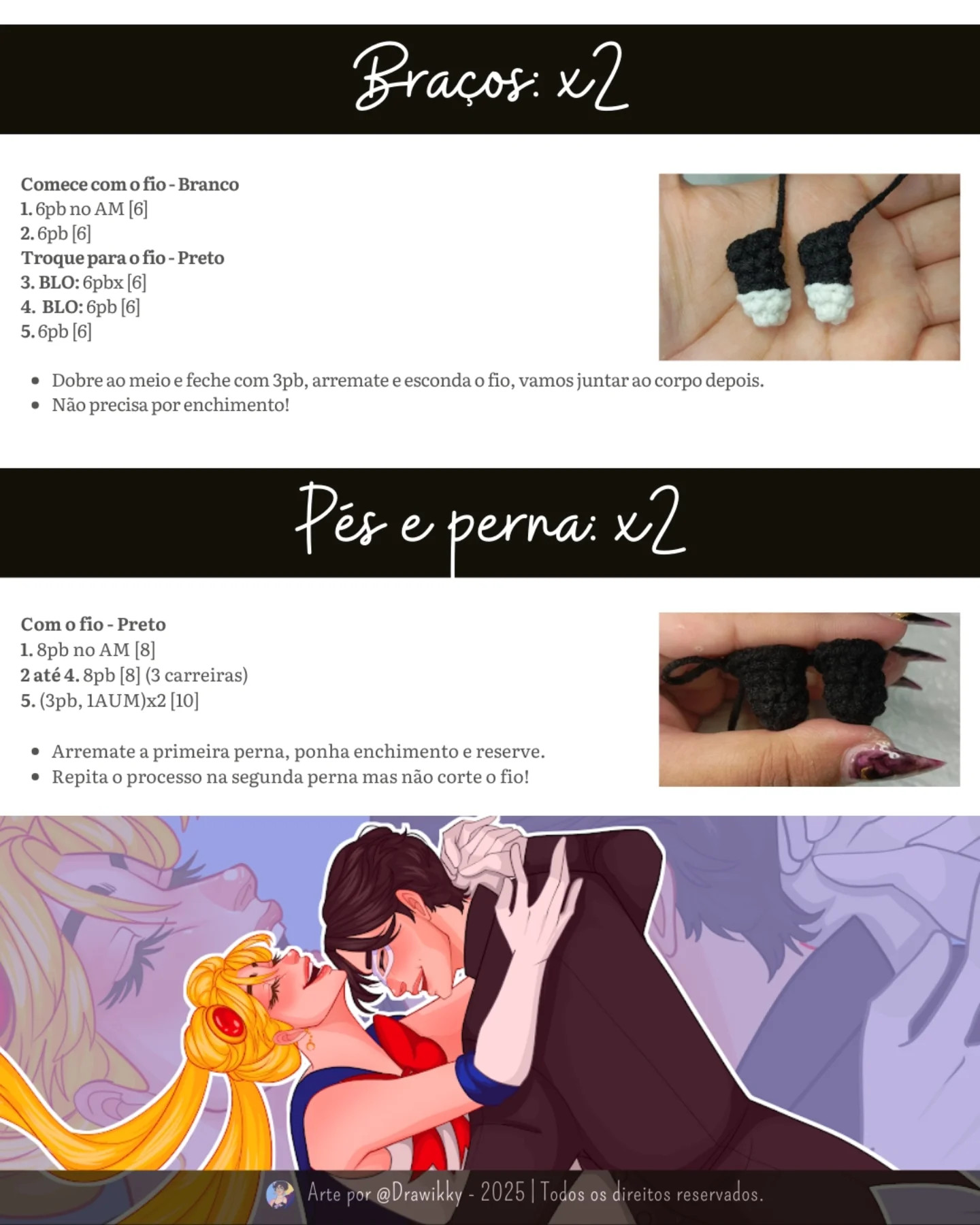 Grátis: Mini Smoking Crochê para Bebê - Passo a Passo