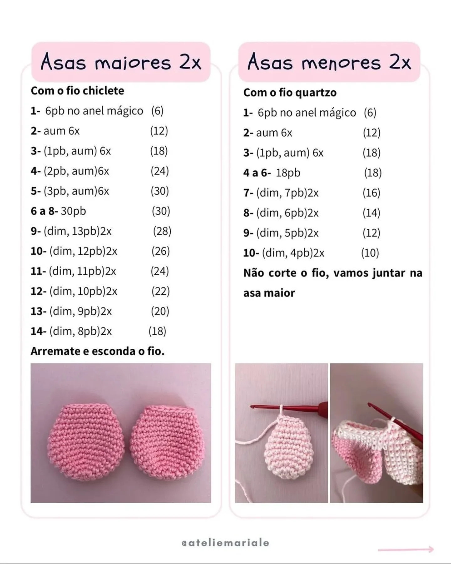 Grátis: Padrão Amigurumi Borboleta Slim
