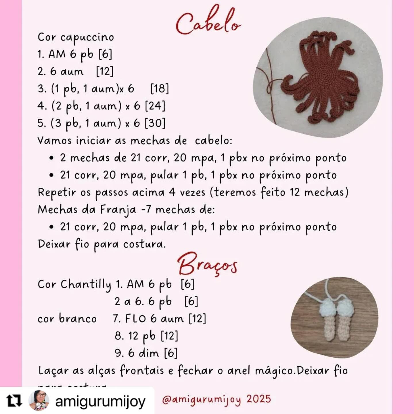 Grátis: Padrão amigurumi coelhinha fofa