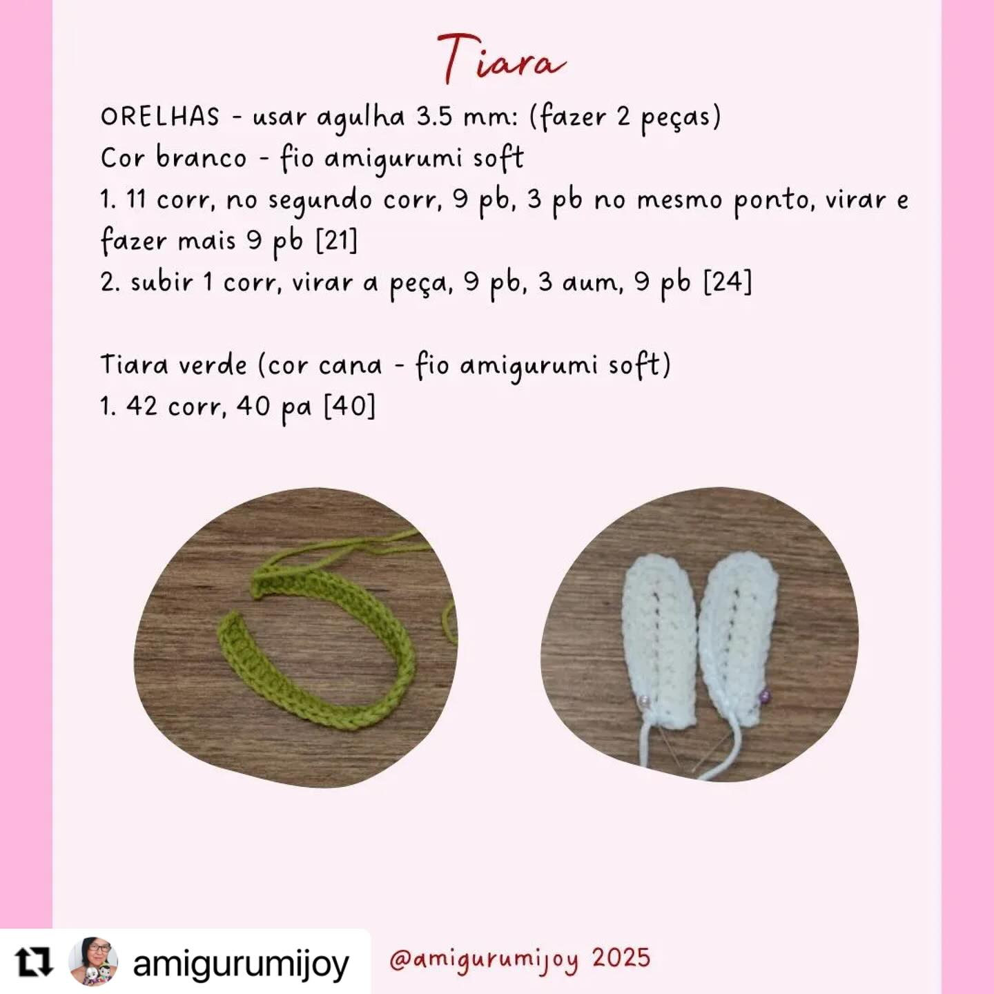 Grátis: Padrão amigurumi coelhinha fofa