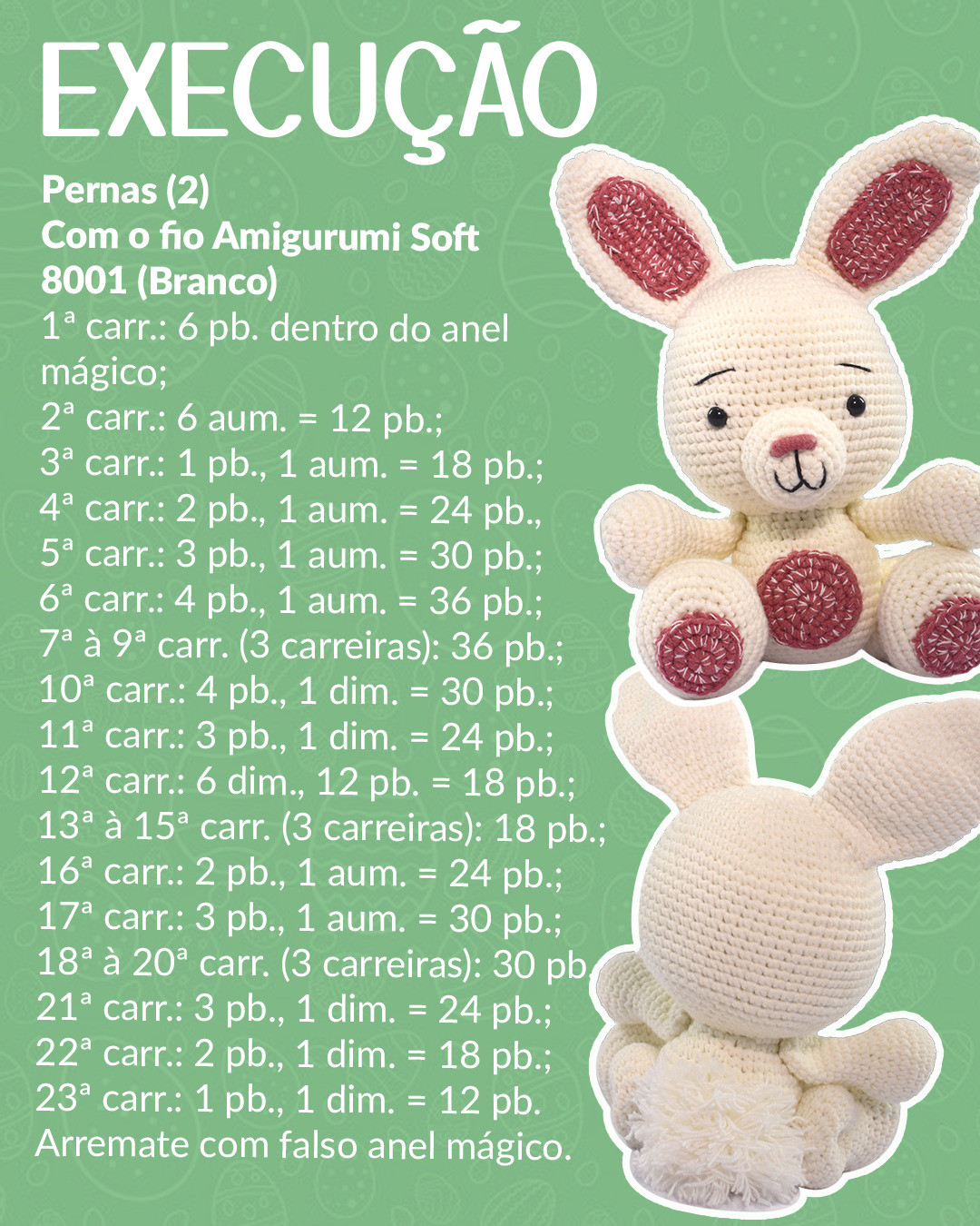 Grátis: Padrão Amigurumi Coelho João