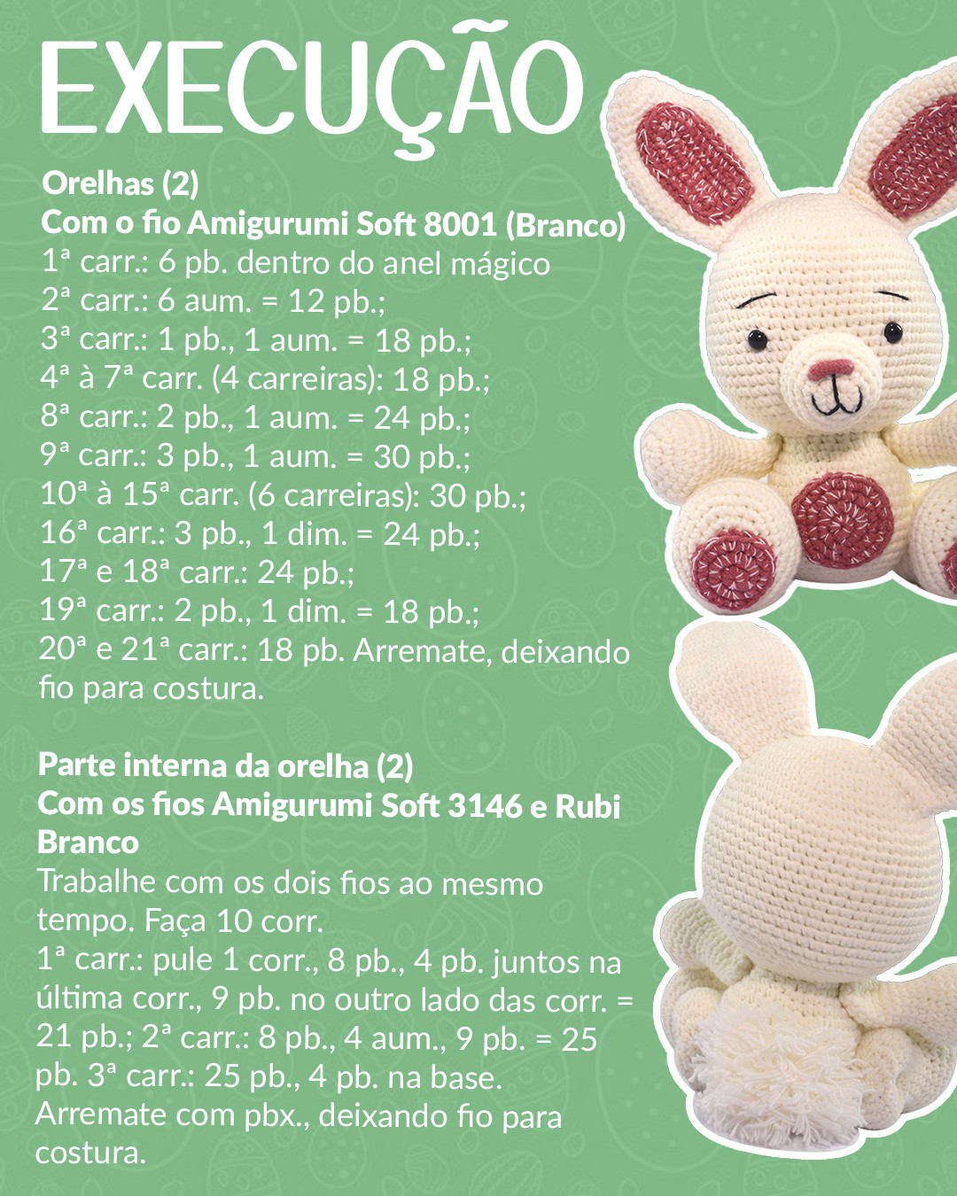 Grátis: Padrão Amigurumi Coelho João