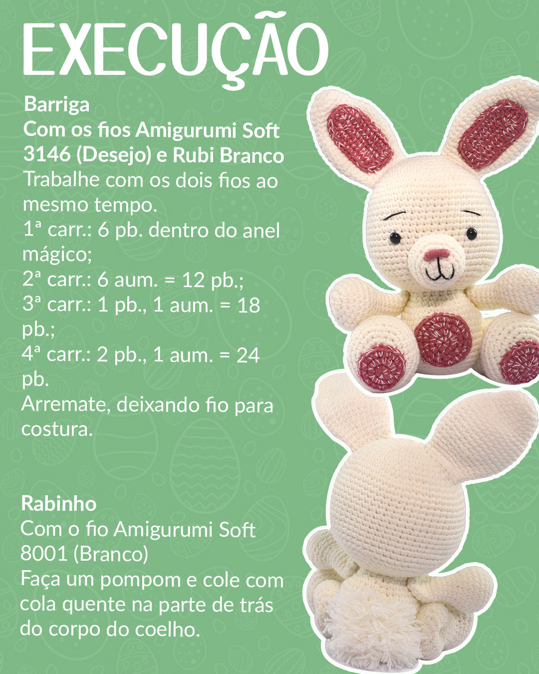 Grátis: Padrão Amigurumi Coelho João