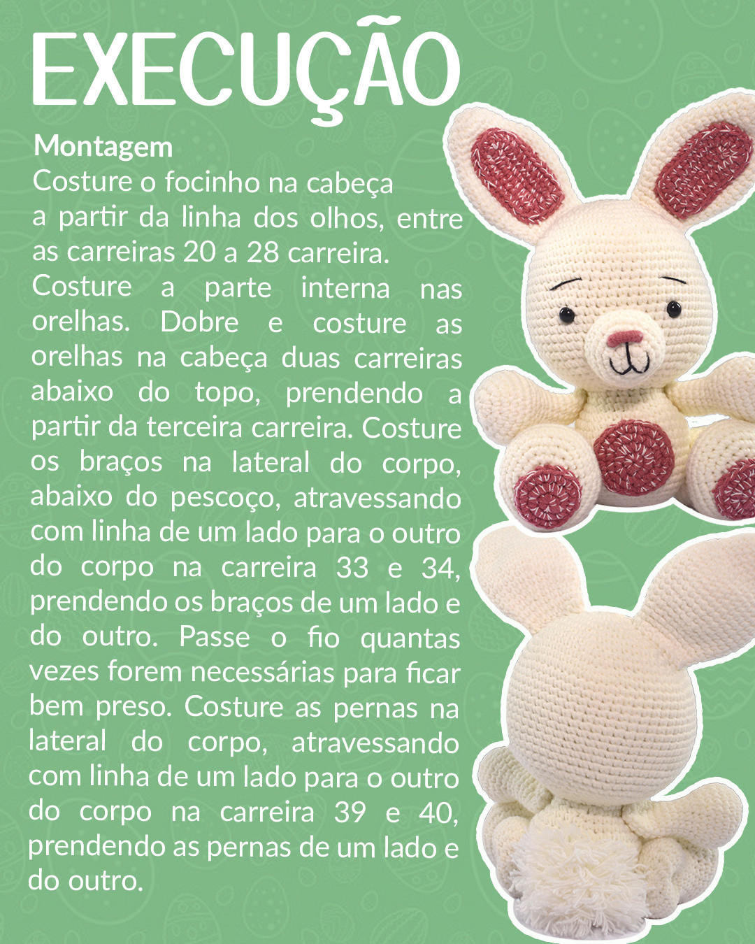 Grátis: Padrão Amigurumi Coelho João