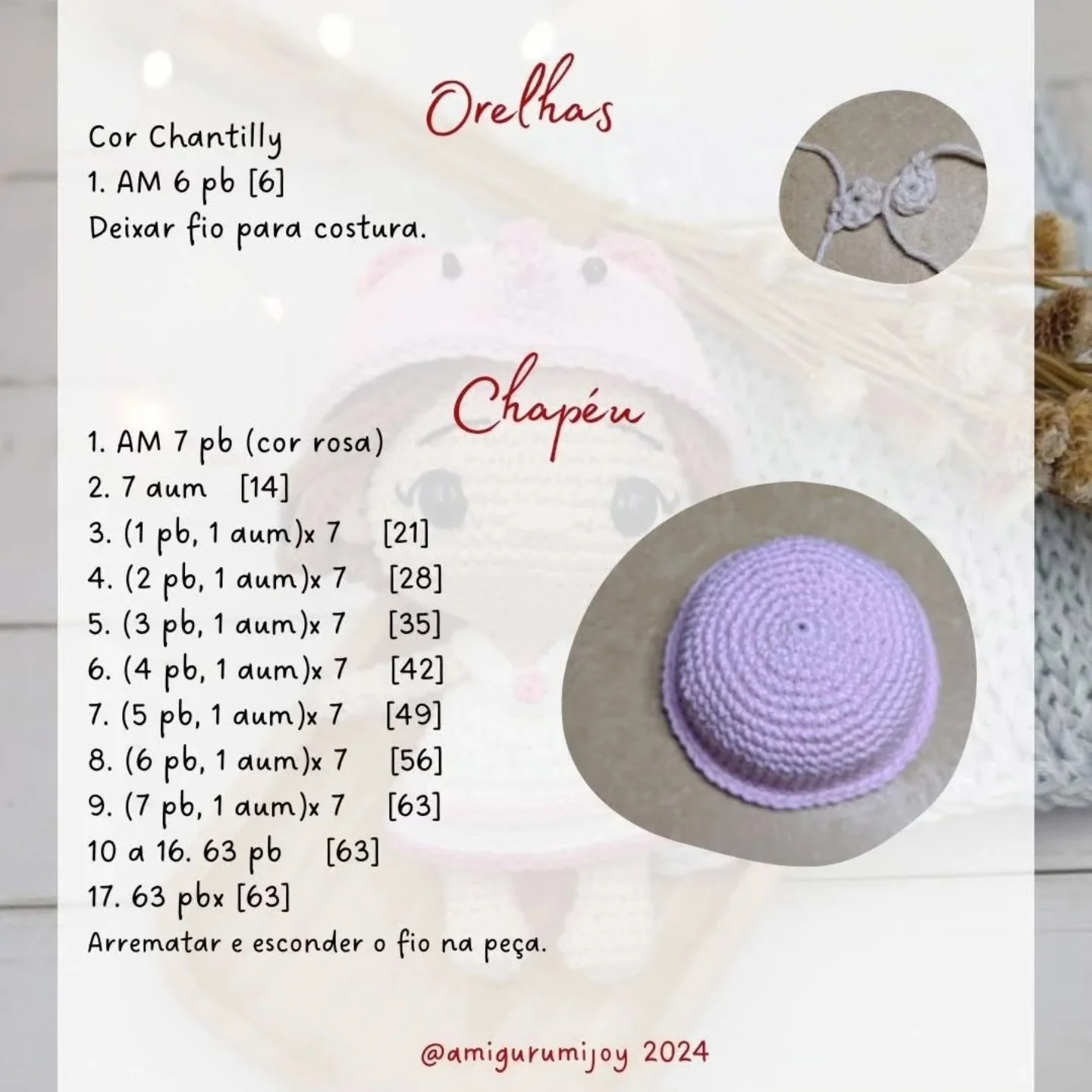 Grátis: Padrão Amigurumi de uma linda Menina