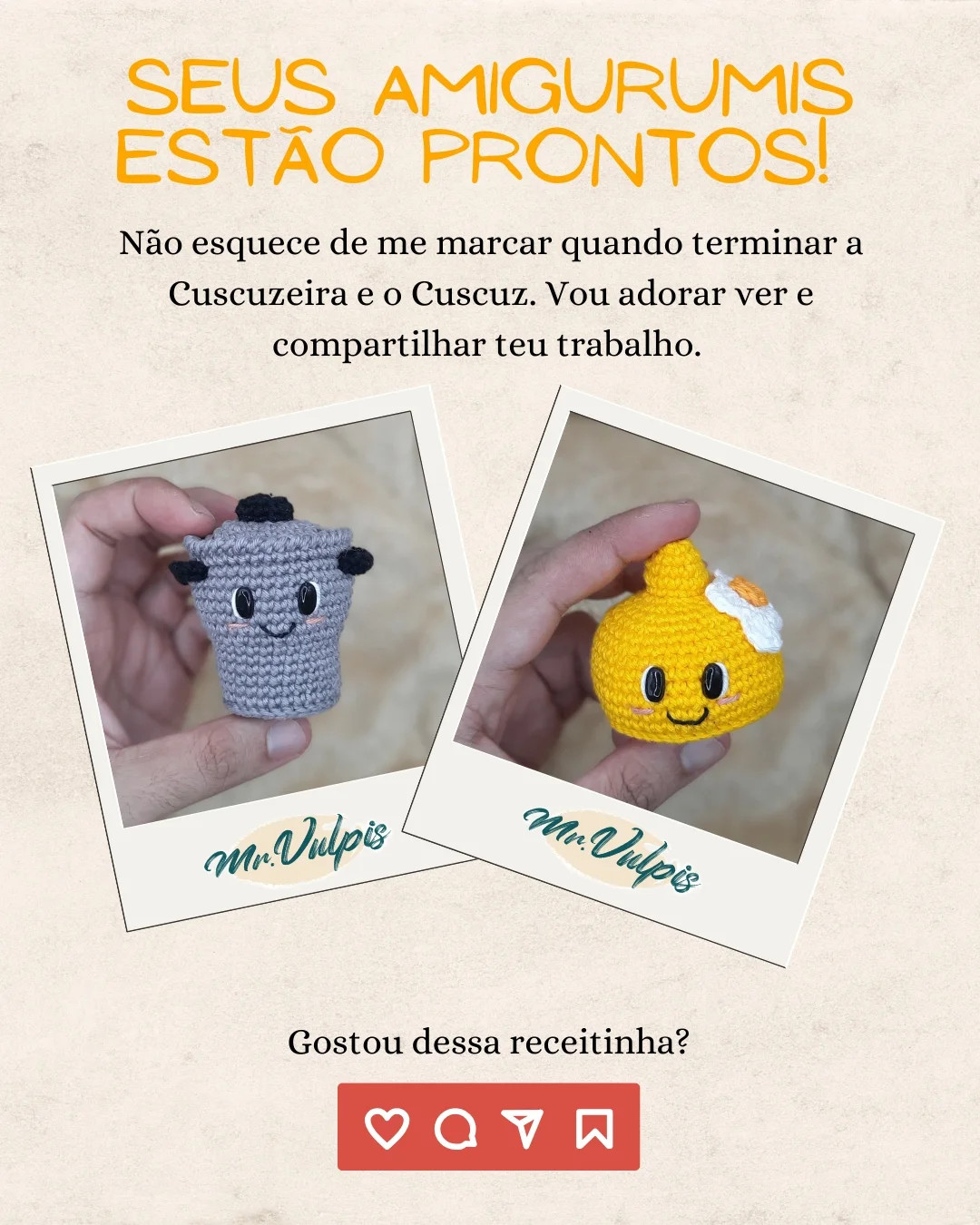 Grátis: Padrão de amigurumi Cuscuz