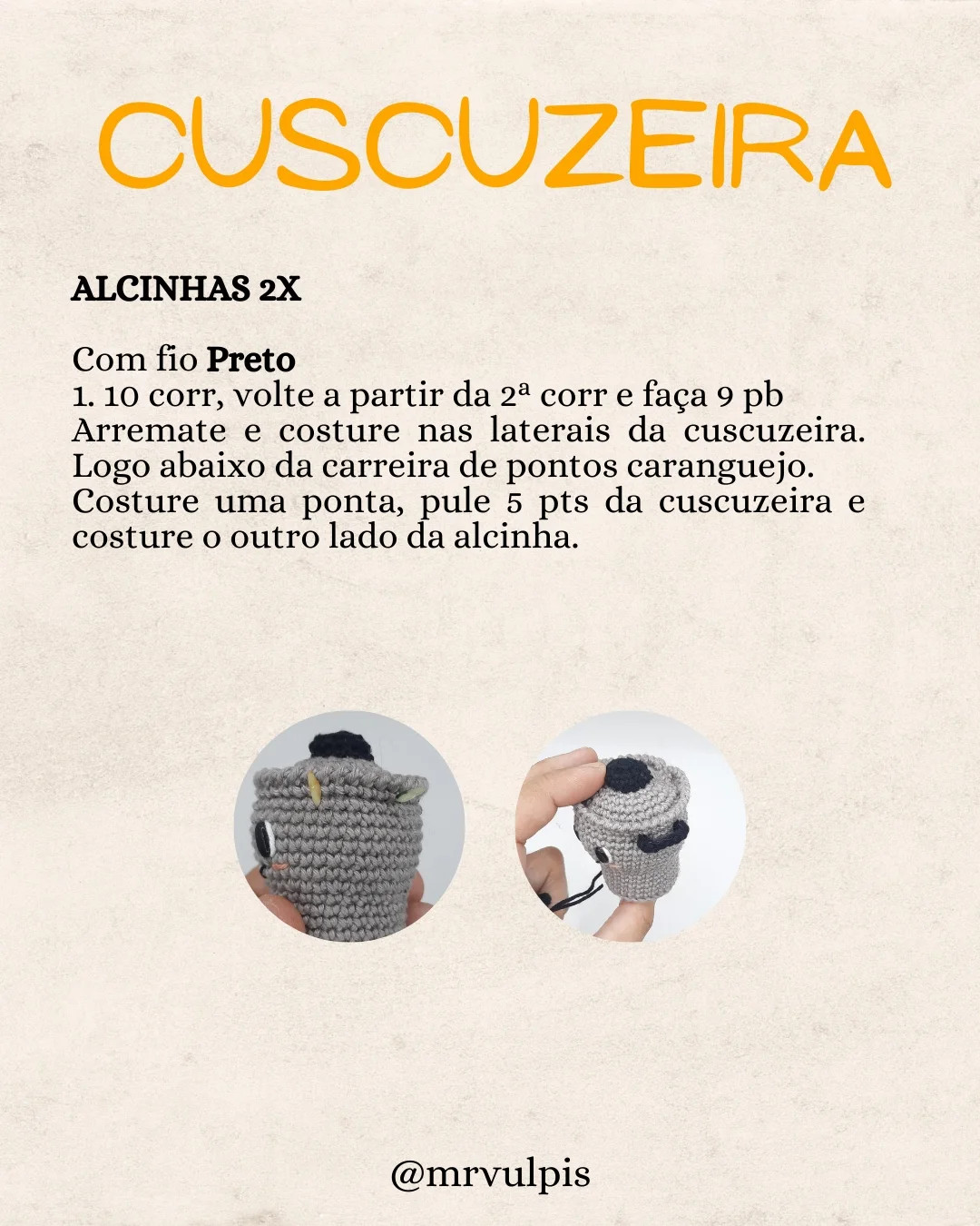 Grátis: Padrão de amigurumi Cuscuz