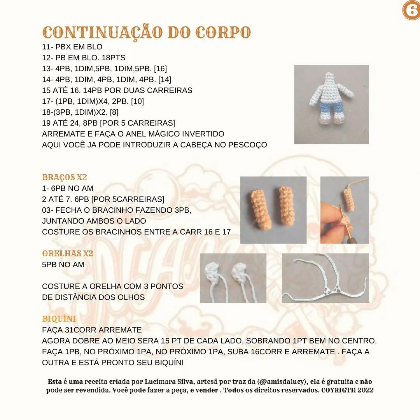 Grátis: Padrão de amigurumi Nami