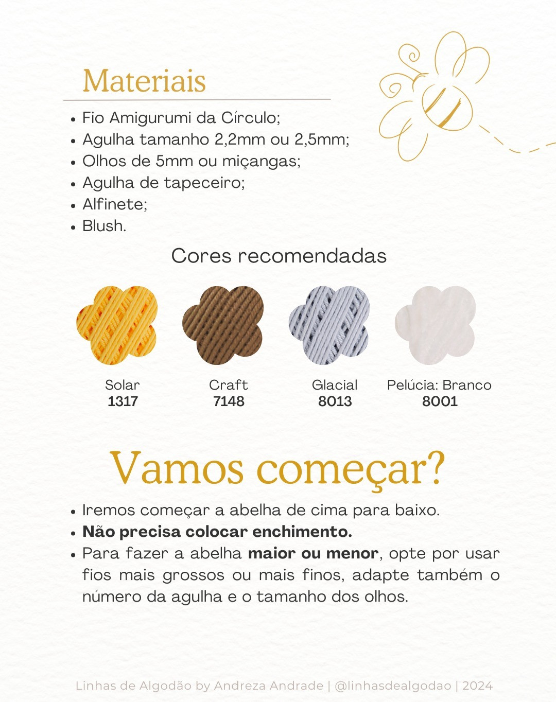 Grátis: Padrão de crochê de Abelhita