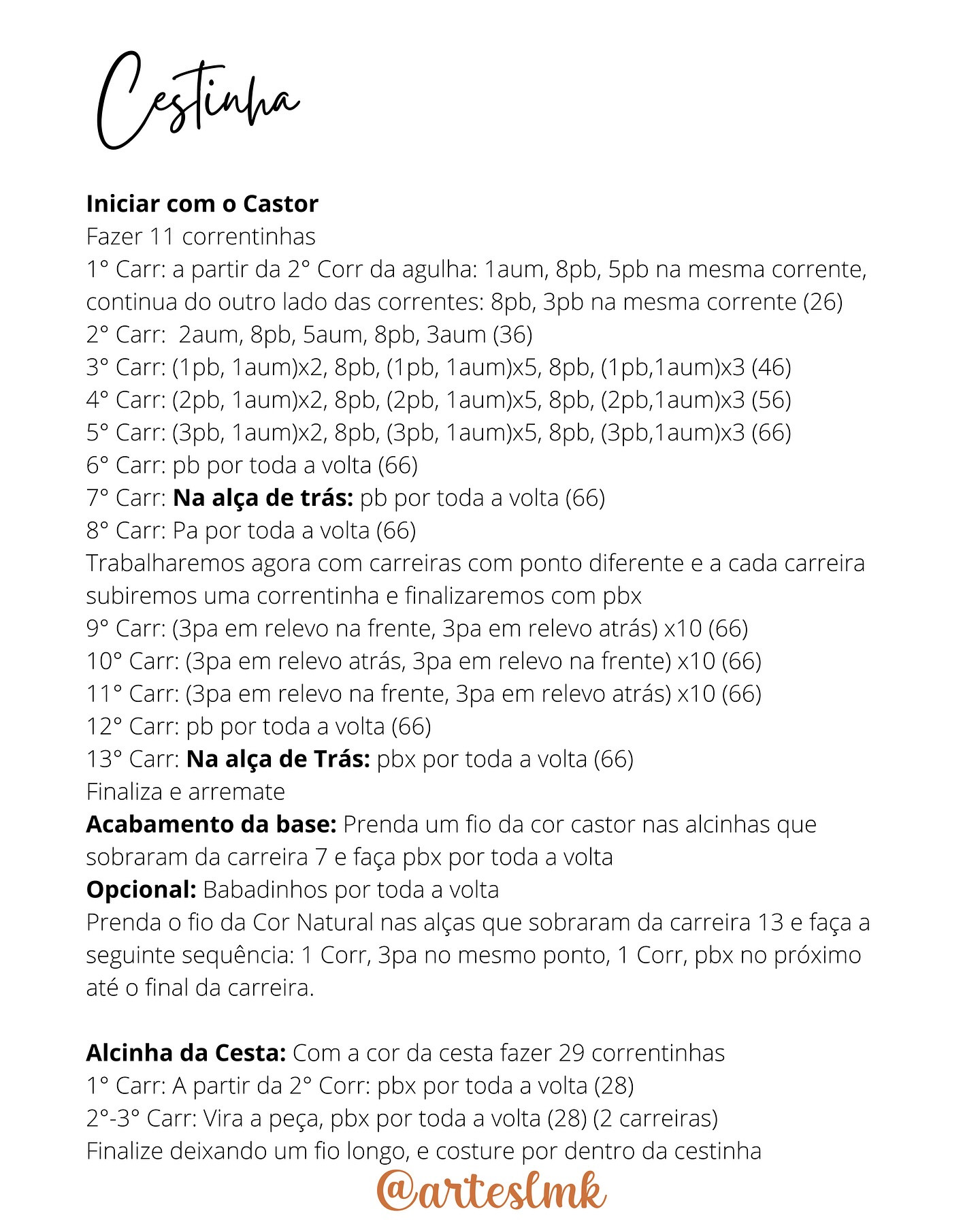 Grátis: Padrão de crochê de cestinha de Páscoa com cenouras