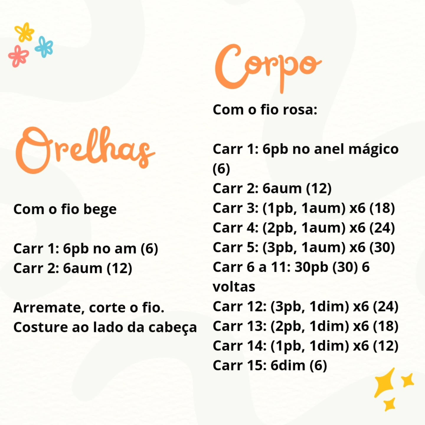 Grátis: Padrão de crochê de ovelhinha fofa