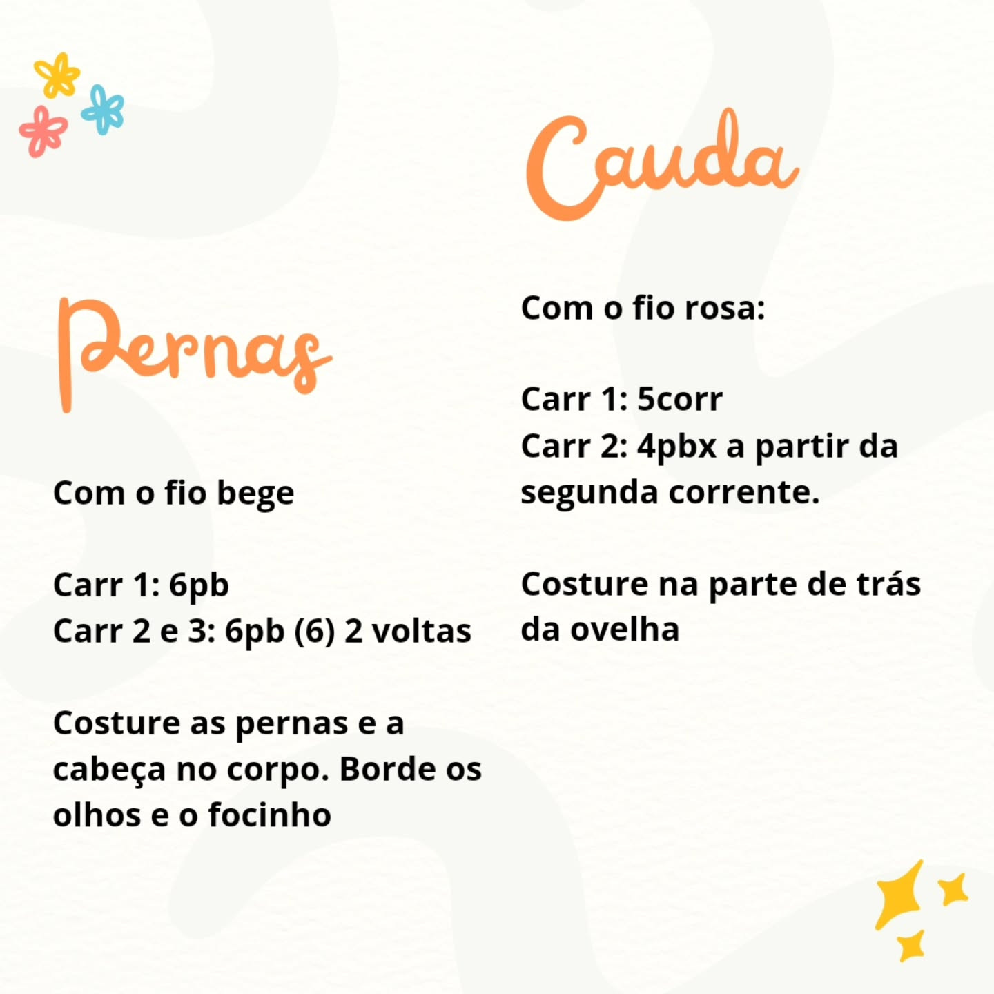 Grátis: Padrão de crochê de ovelhinha fofa