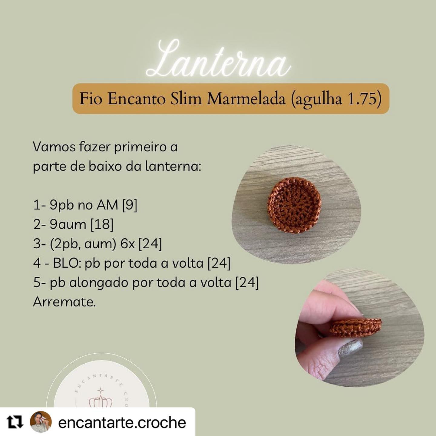 Grátis: Padrão de crochê para uma lanterna encantada de Natal.