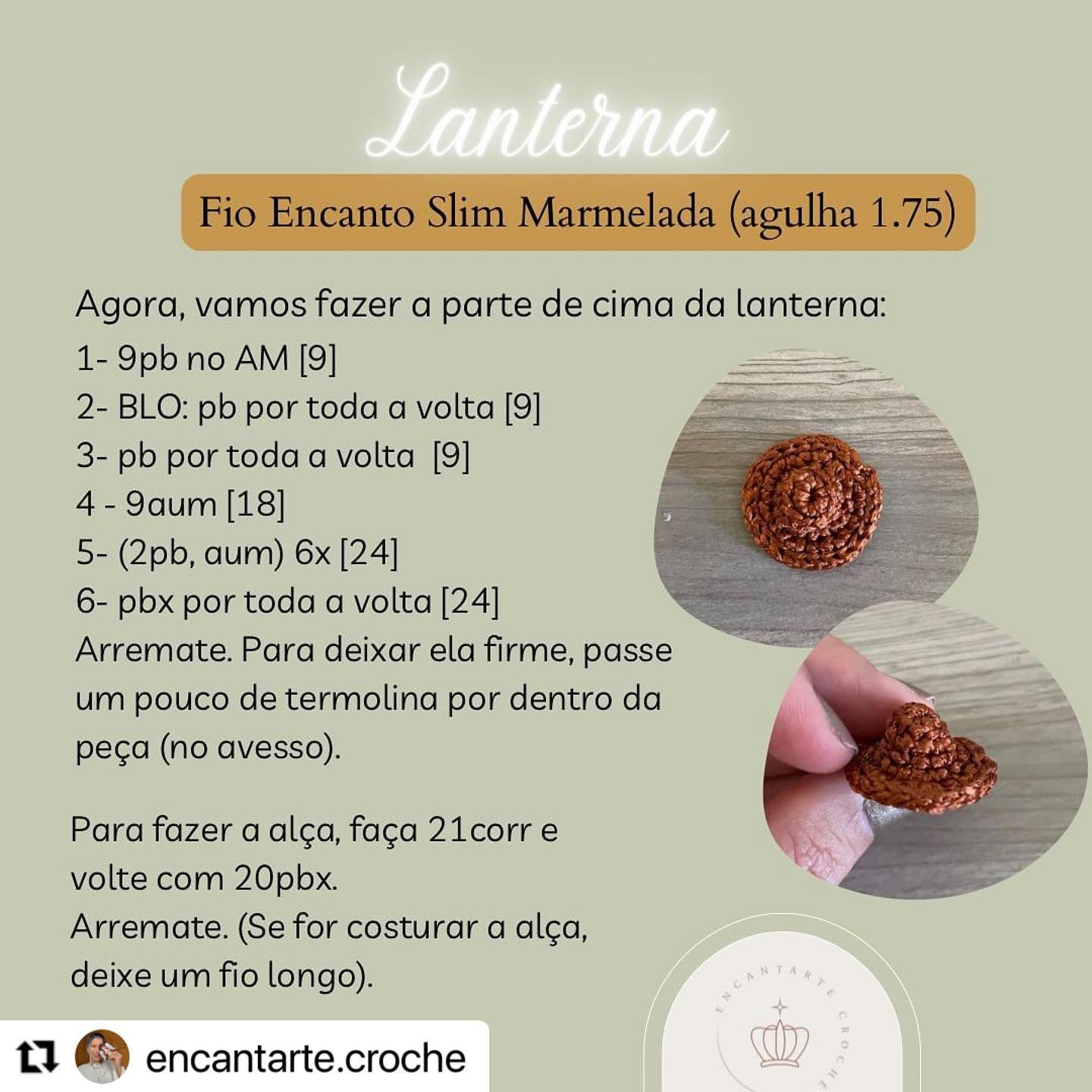 Grátis: Padrão de crochê para uma lanterna encantada de Natal.