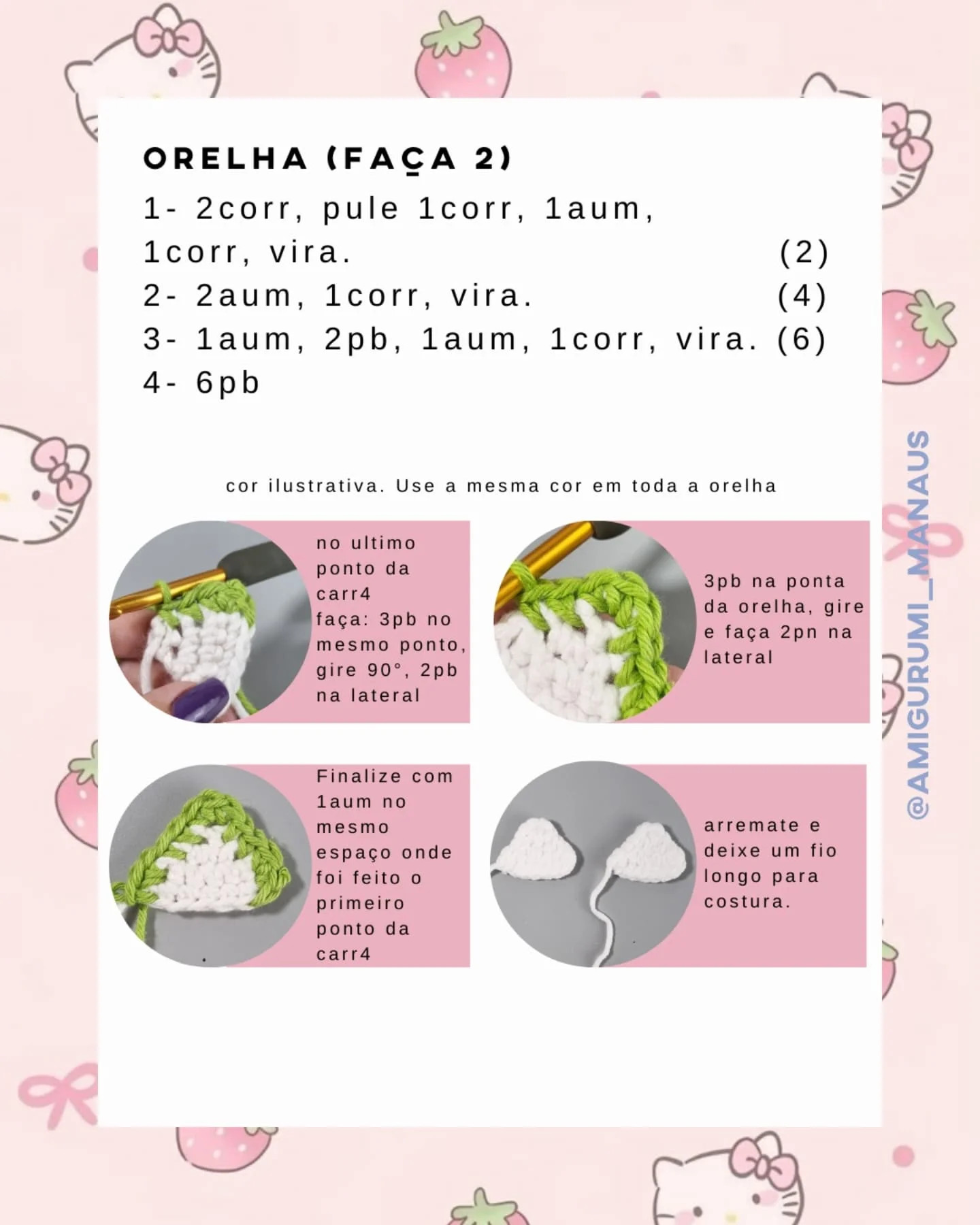 Grátis: Porta-óculos Hello Kitty em crochê