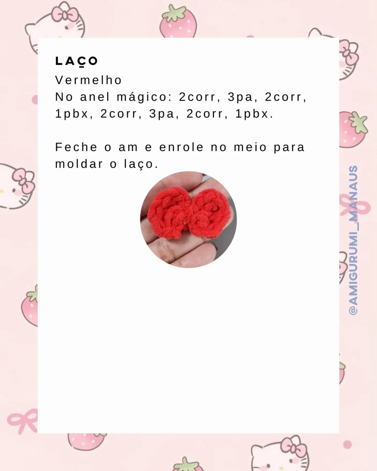 Grátis: Porta-óculos Hello Kitty em crochê