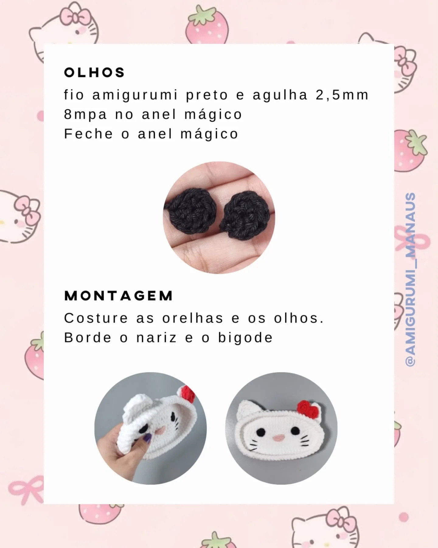 Grátis: Porta-óculos Hello Kitty em crochê