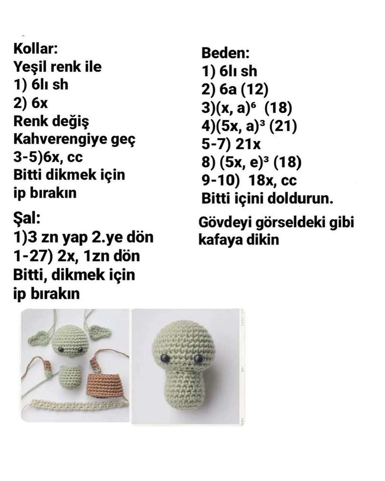 Grogu Amigurumi Şeması