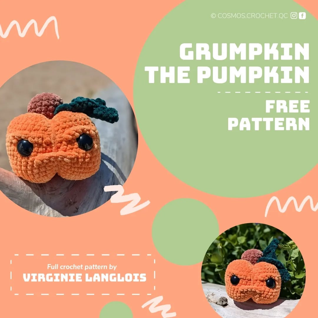 Grumpkin the Pumpkin: Free Crochet Pattern