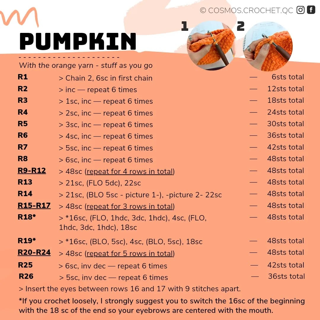 Grumpkin the Pumpkin: Free Crochet Pattern