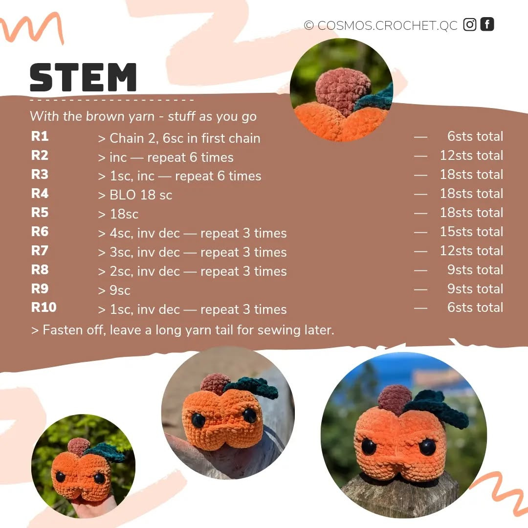 Grumpkin the Pumpkin: Free Crochet Pattern