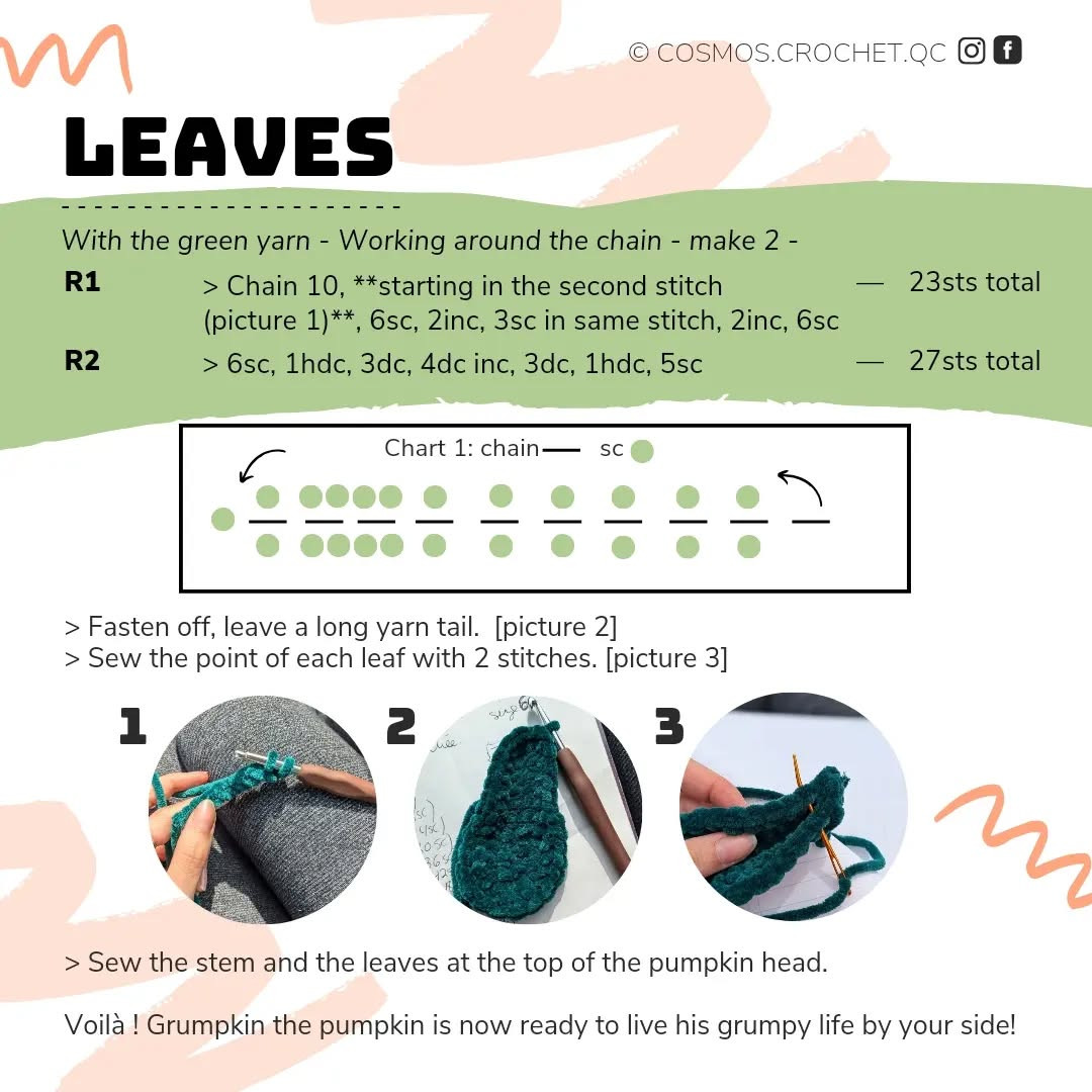 Grumpkin the Pumpkin: Free Crochet Pattern