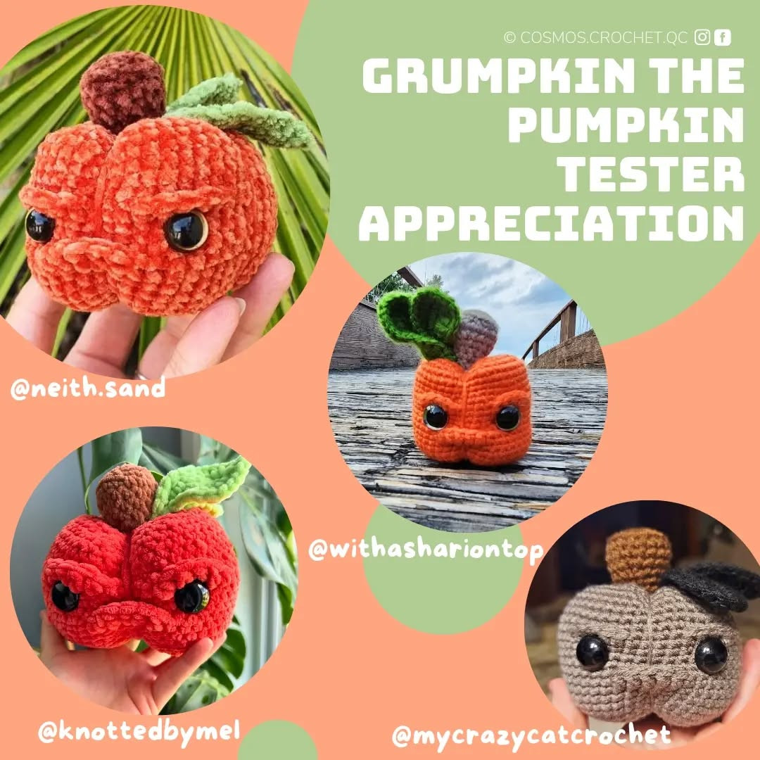 Grumpkin the Pumpkin: Free Crochet Pattern