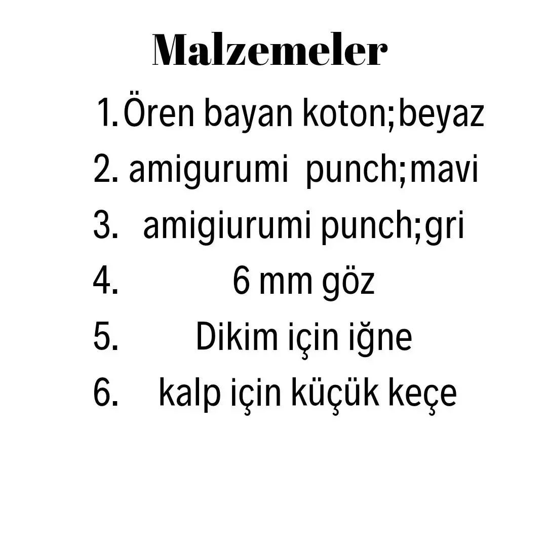 Güçlü Şirin Amigurumi Şeması