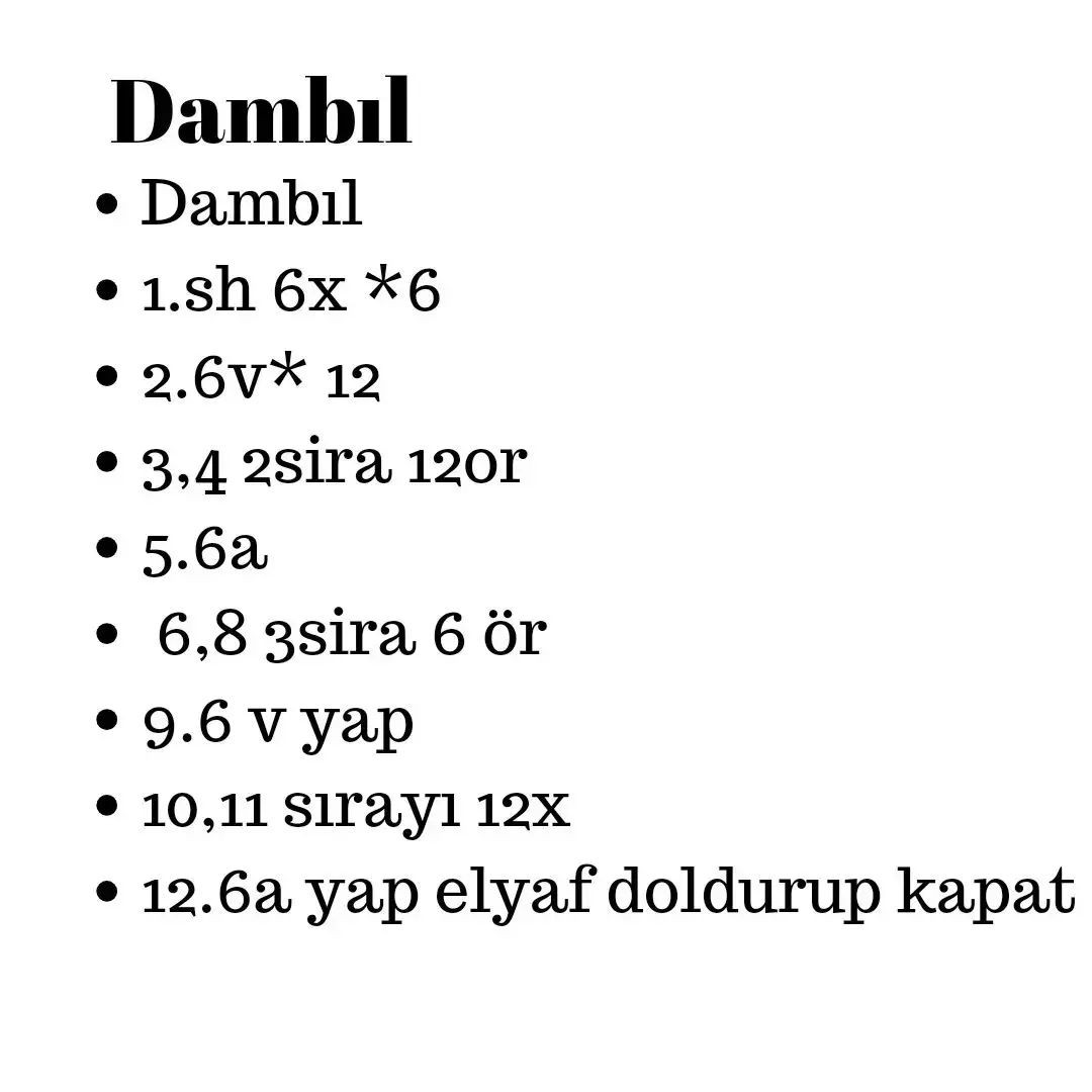 Güçlü Şirin Amigurumi Şeması